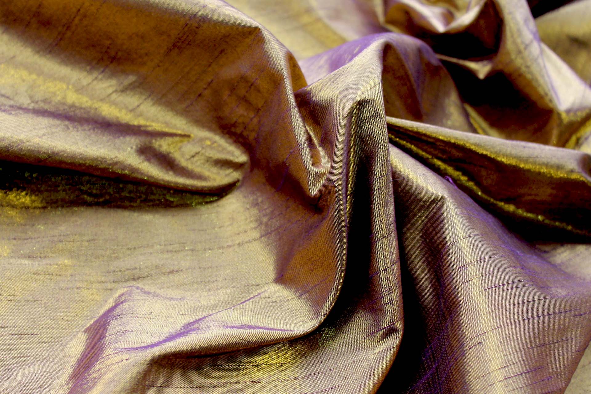 Metallic Poly Dupion - Burgundy Gold fabric, image 3 of 7