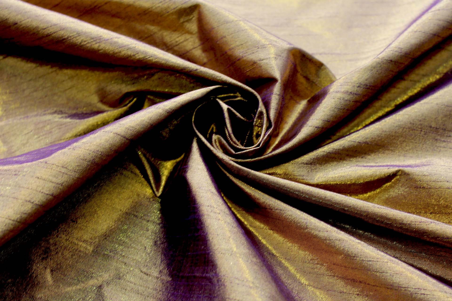 Metallic Poly Dupion - Burgundy Gold fabric