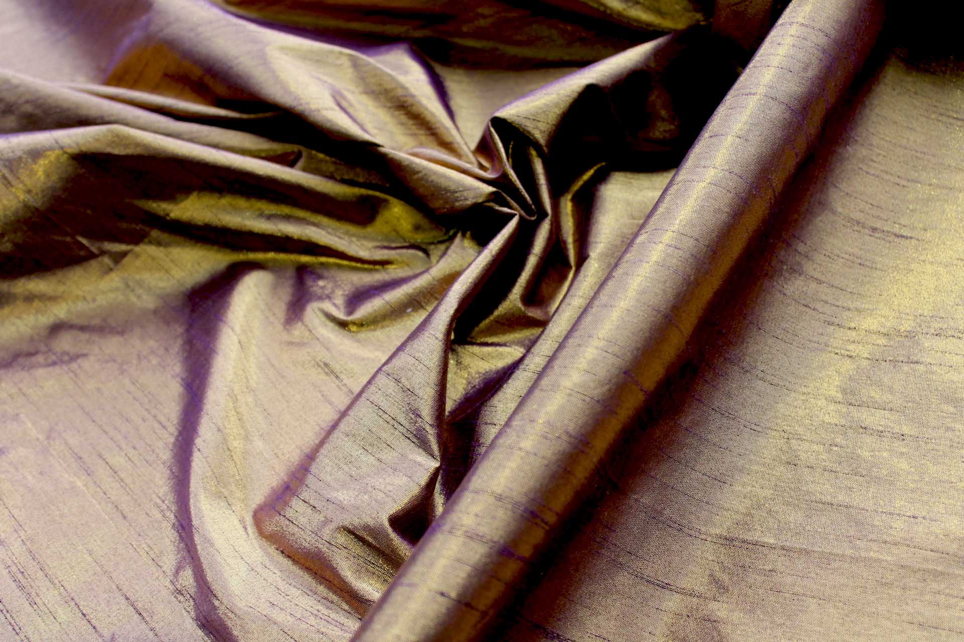 Metallic Poly Dupion - Burgundy Gold fabric, image 7 of 7