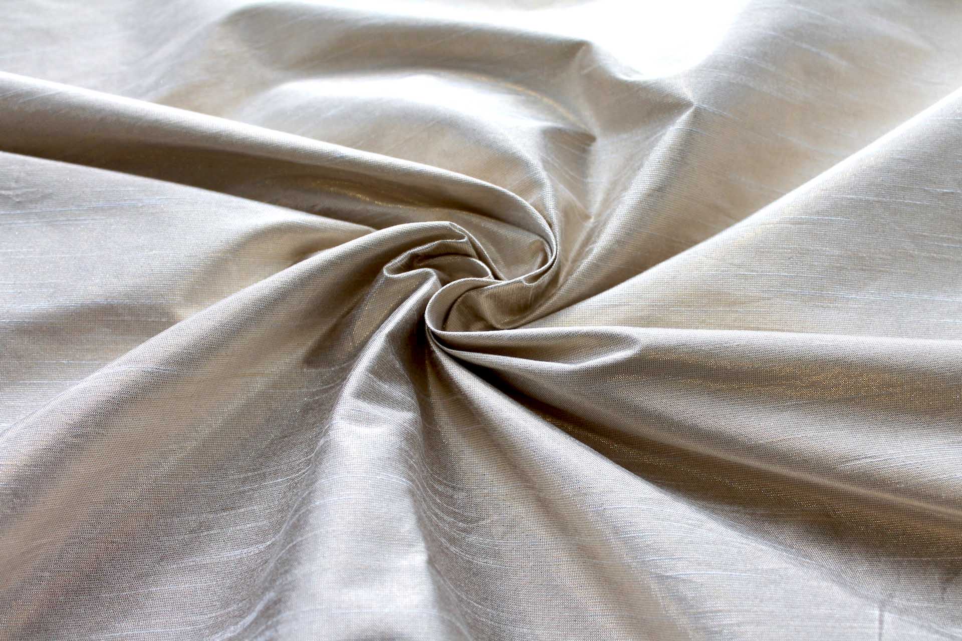 Metallic Poly Dupion - Pale Gold fabric
