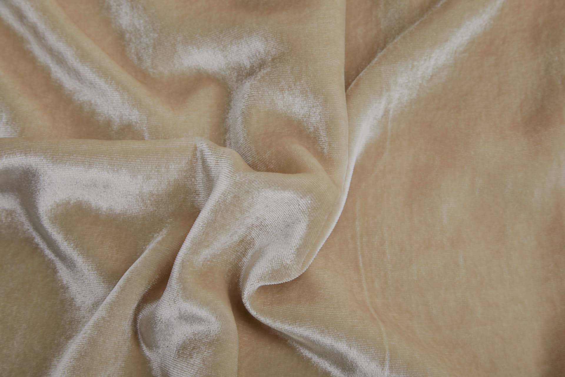 Silk Velvet - "Oatmeal" fabric, image 6 of 6