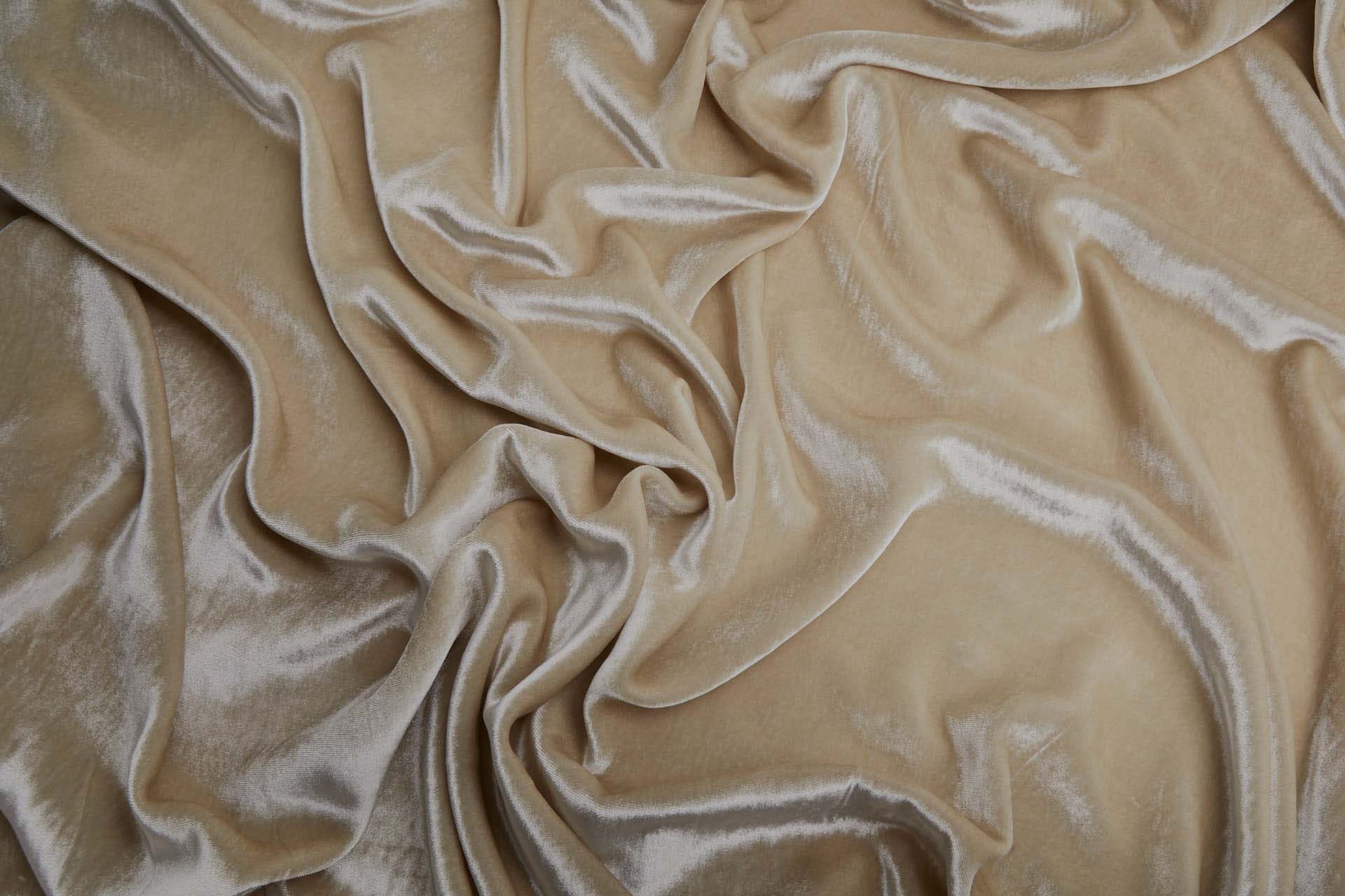 Silk Velvet - "Oatmeal" fabric, image 4 of 6