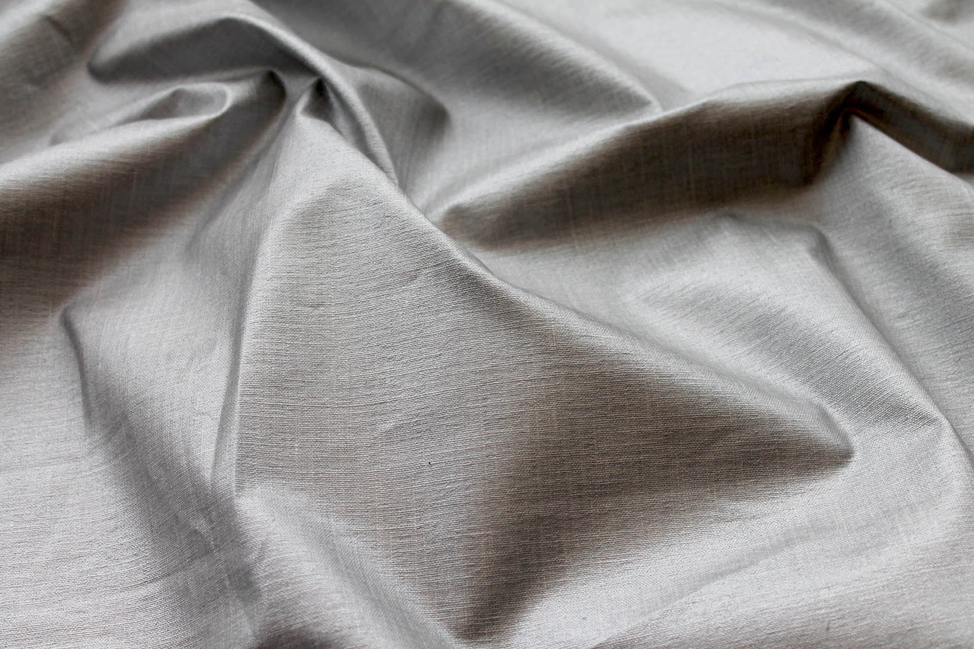 Silver Coated Ivory Linen fabric, image 4 of 5