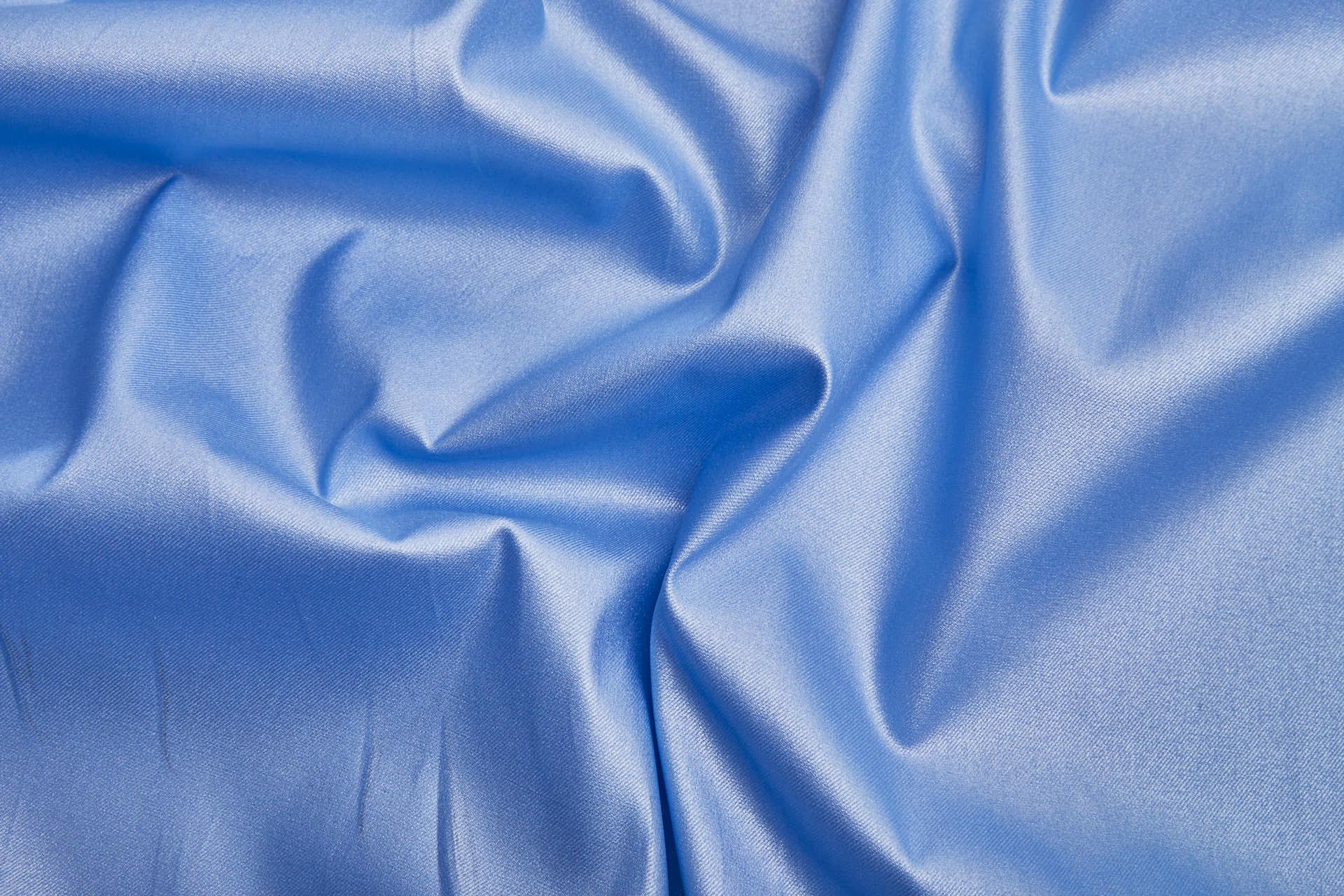 Sky Blue Glitter Stretch Poplin fabric, image 3 of 6