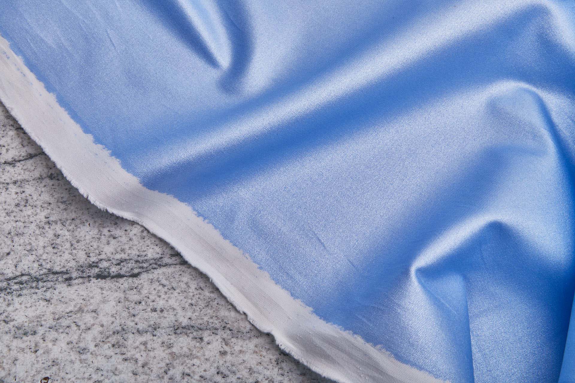 Sky Blue Glitter Stretch Poplin fabric, image 6 of 6