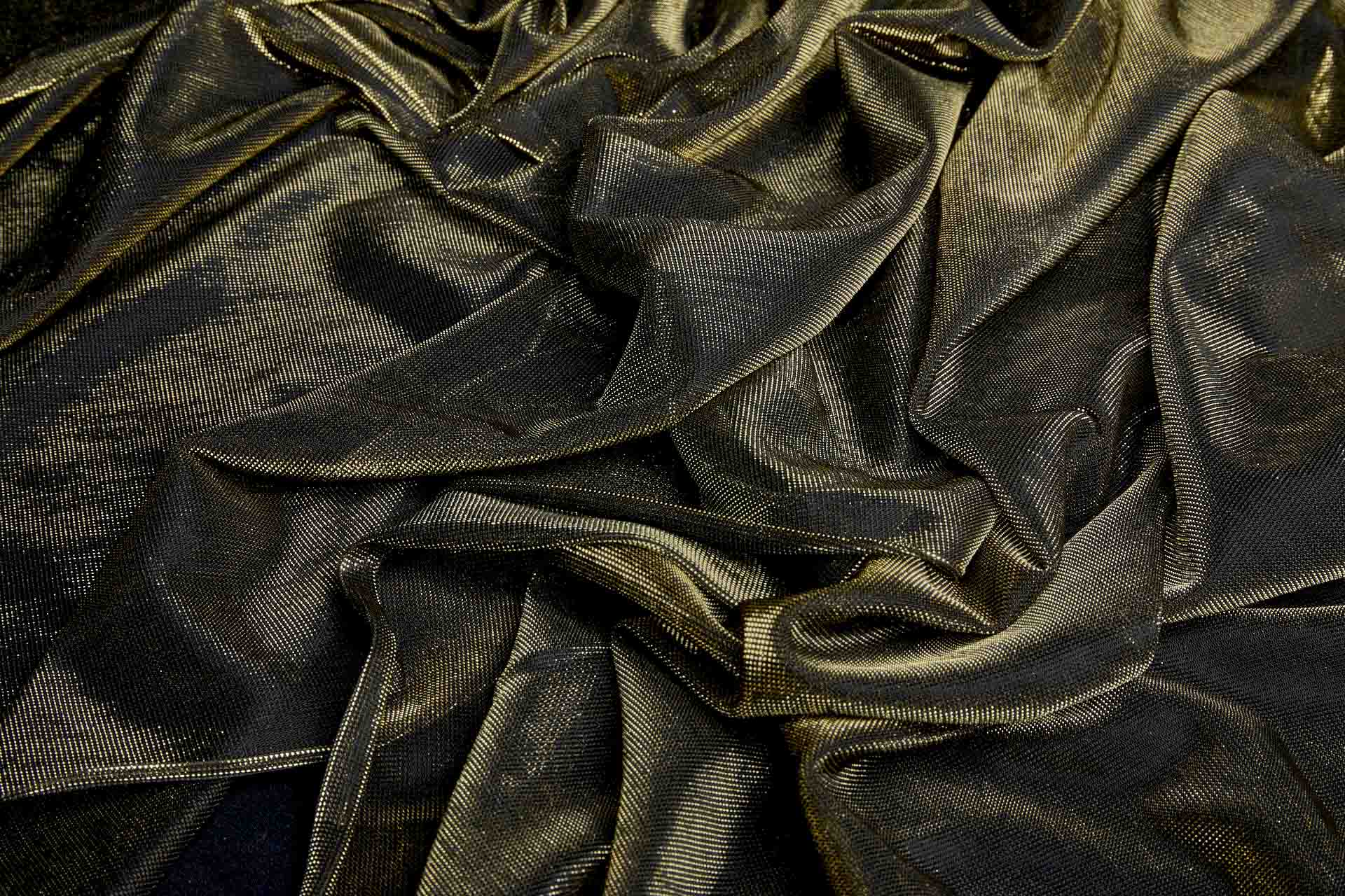 Black Gold Colour Changing Sheer Jersey fabric, image 2 of 8