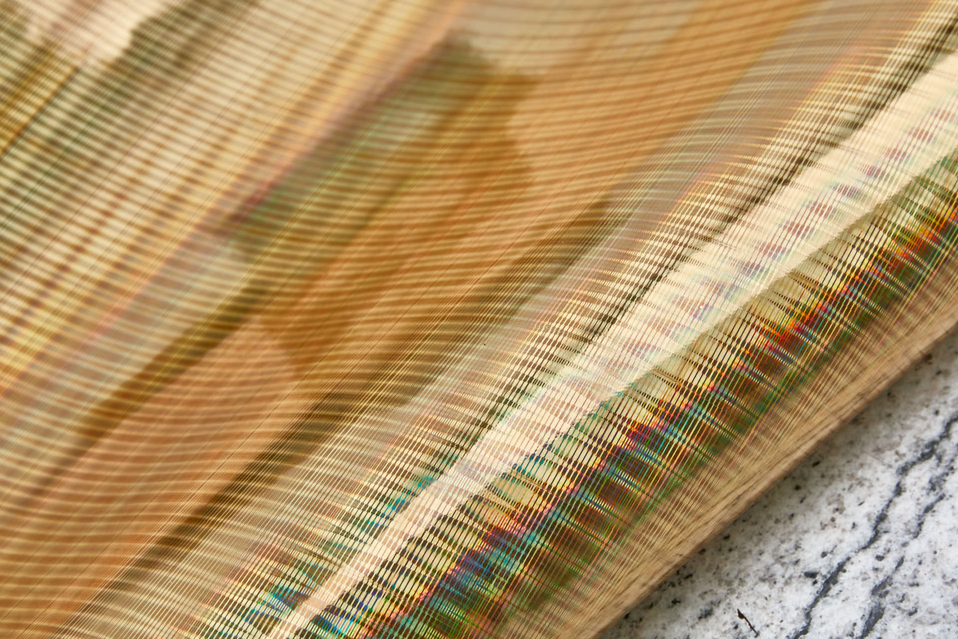 Holographic Metallic Leatherette - Gold fabric, image 2 of 7