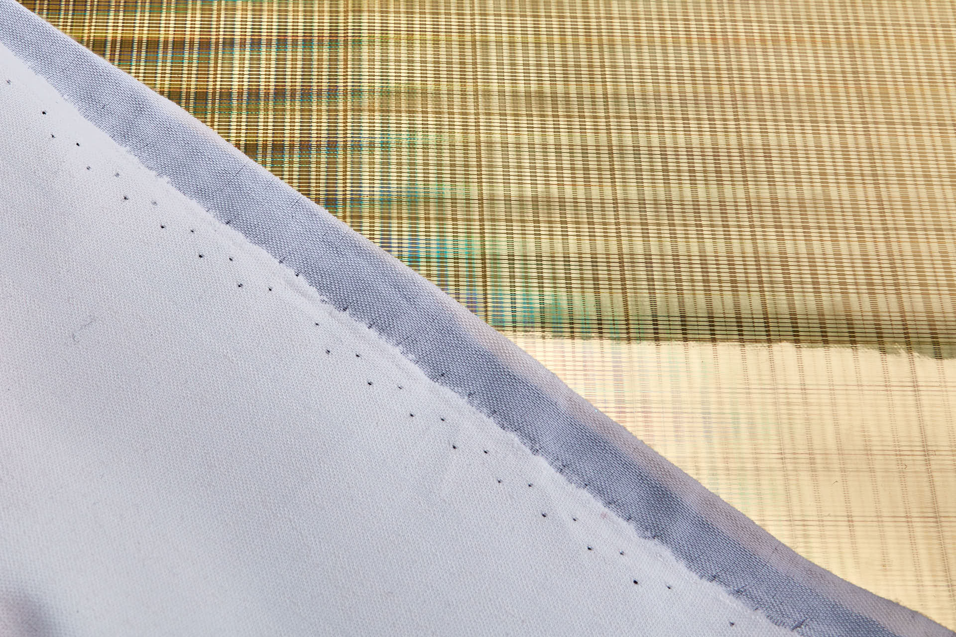 Holographic Metallic Leatherette - Gold fabric, image 4 of 7