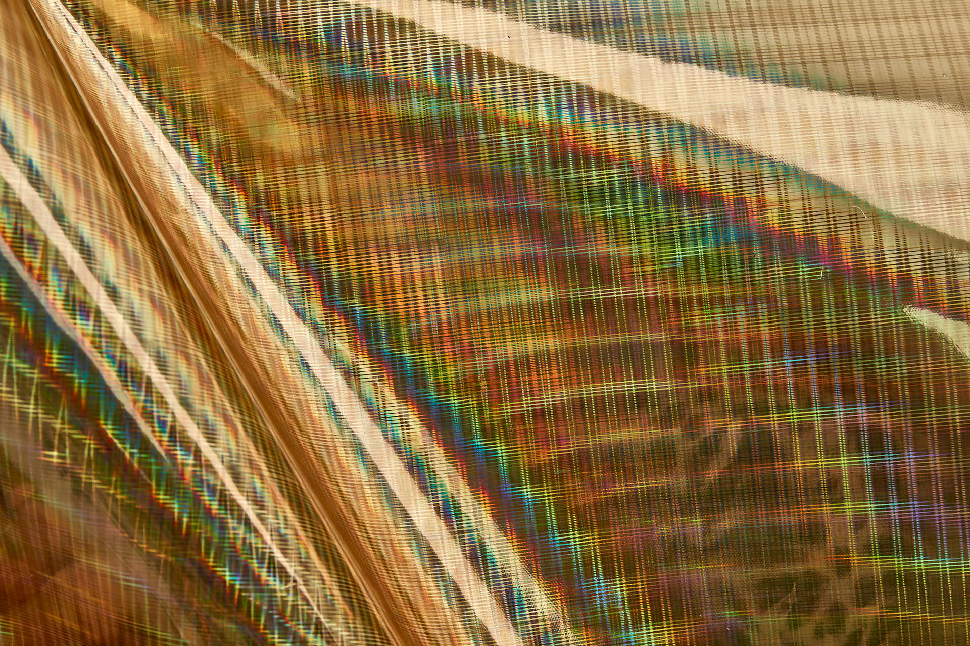 Holographic Metallic Leatherette - Gold fabric