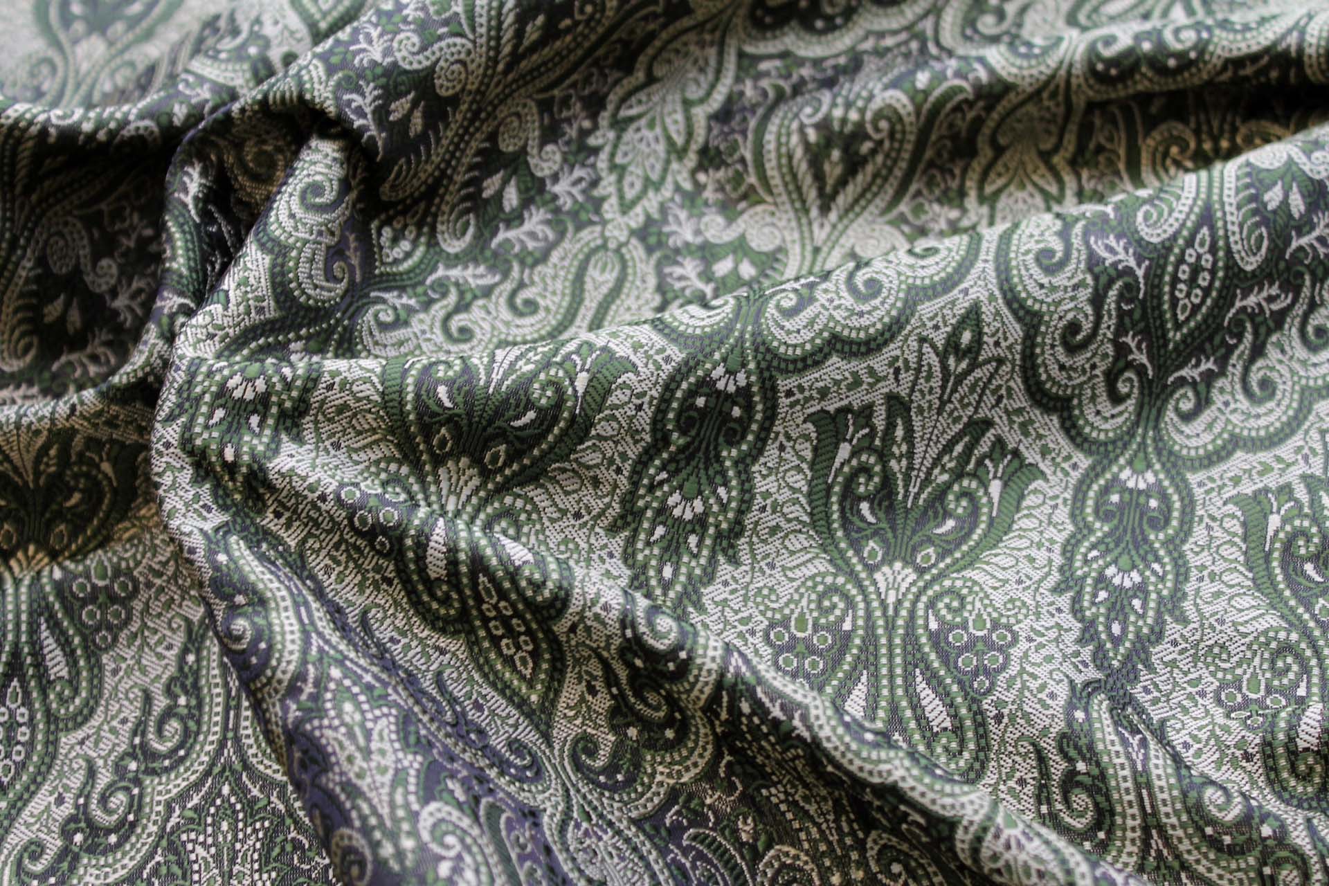 Banaras Brocade - Pale Gold and Green - 0.3m Piece fabric, image 6 of 7