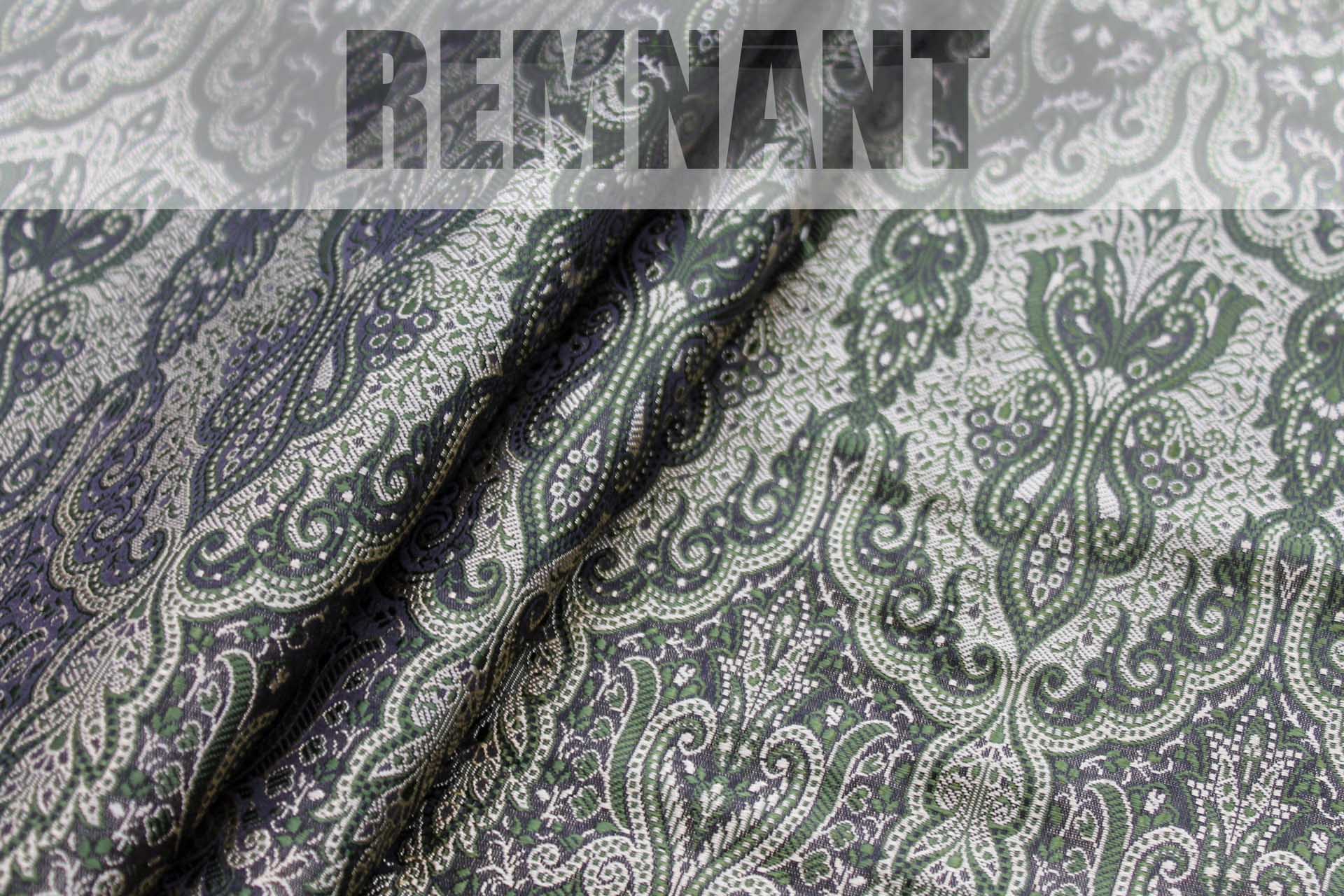 Banaras Brocade - Pale Gold and Green - 0.3m Piece fabric