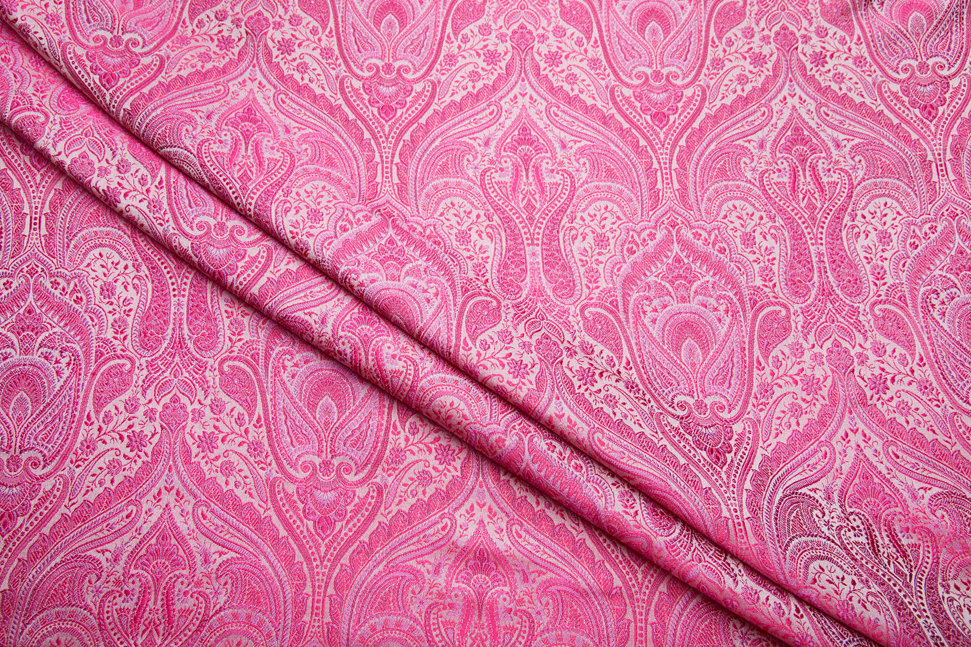 Banaras Brocade - Bright Pinks fabric, image 4 of 9