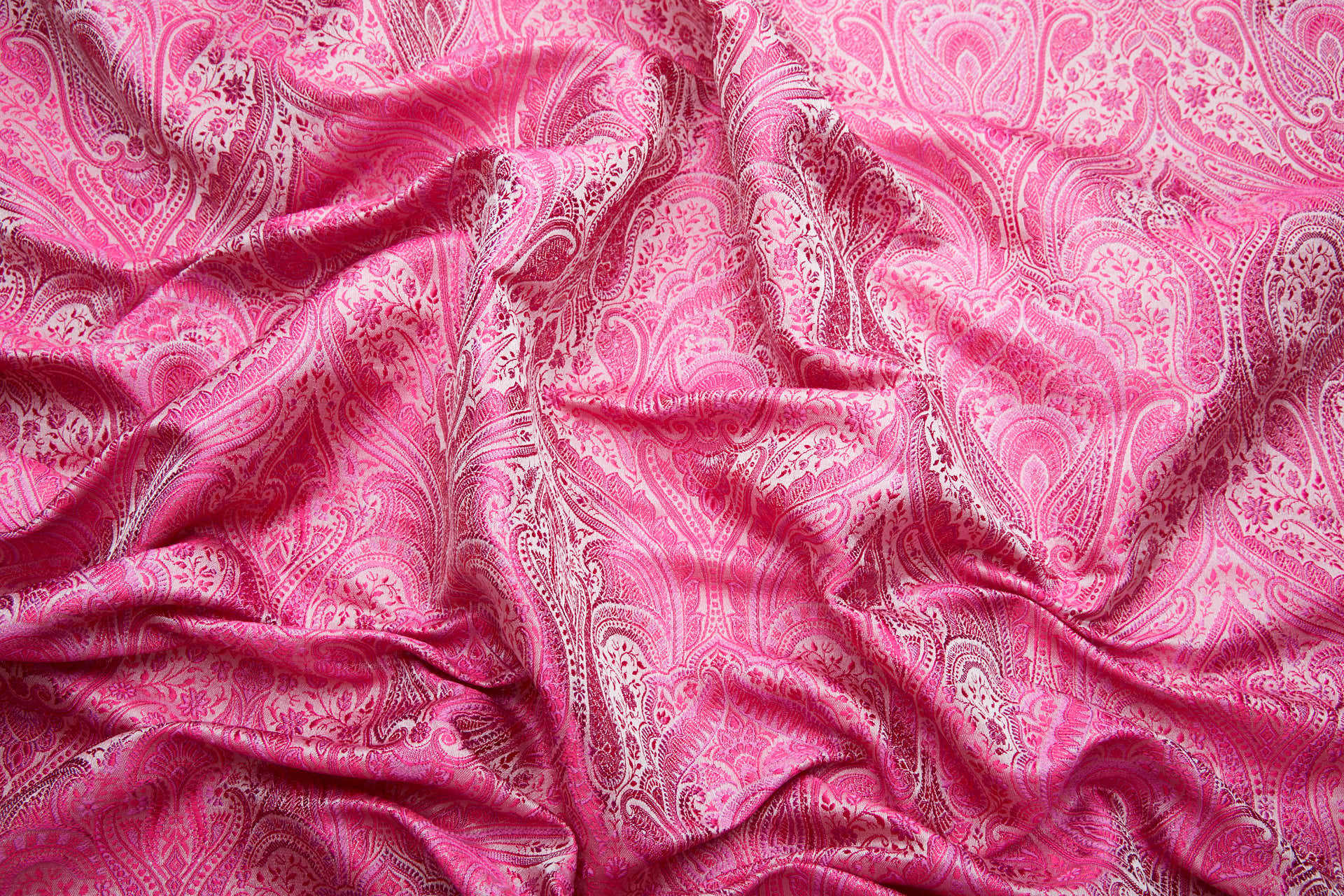Banaras Brocade - Bright Pinks fabric, image 5 of 9