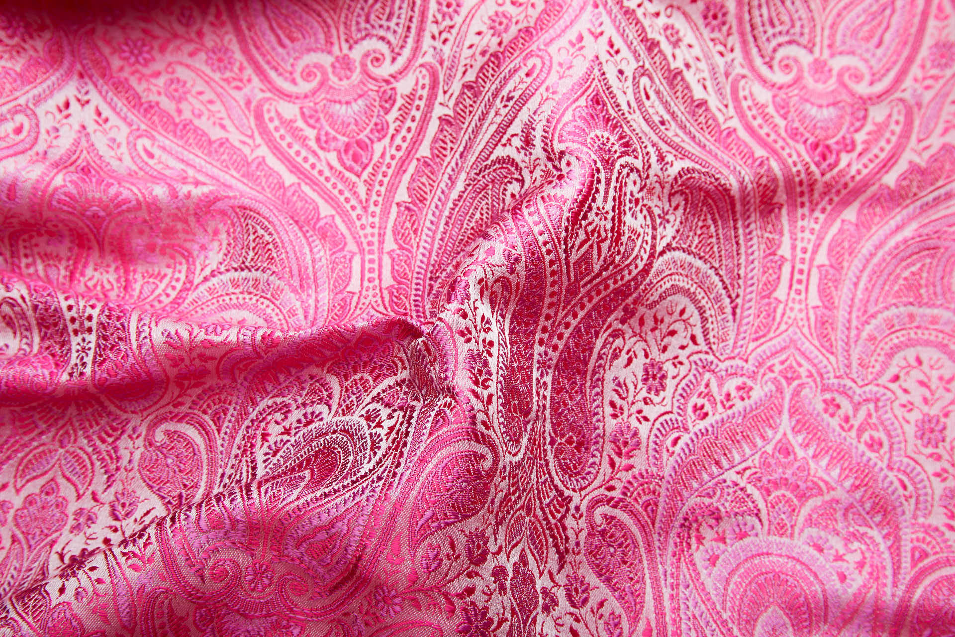 Banaras Brocade - Bright Pinks fabric, image 2 of 9
