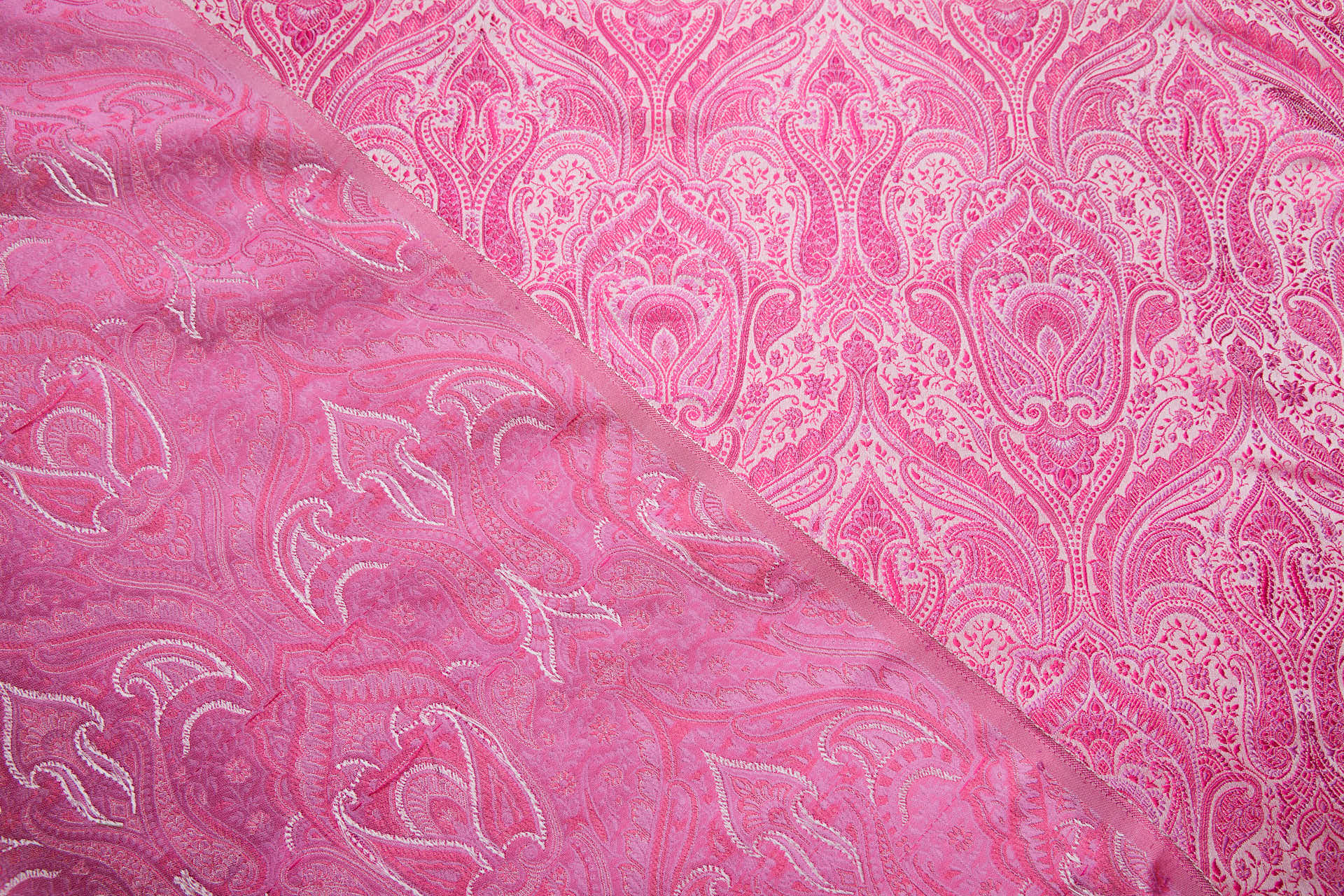 Banaras Brocade - Bright Pinks fabric, image 7 of 9