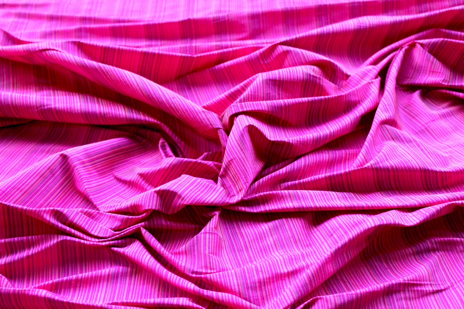 Multi Striped Silk Dupion - Pink fabric, image 3 of 6