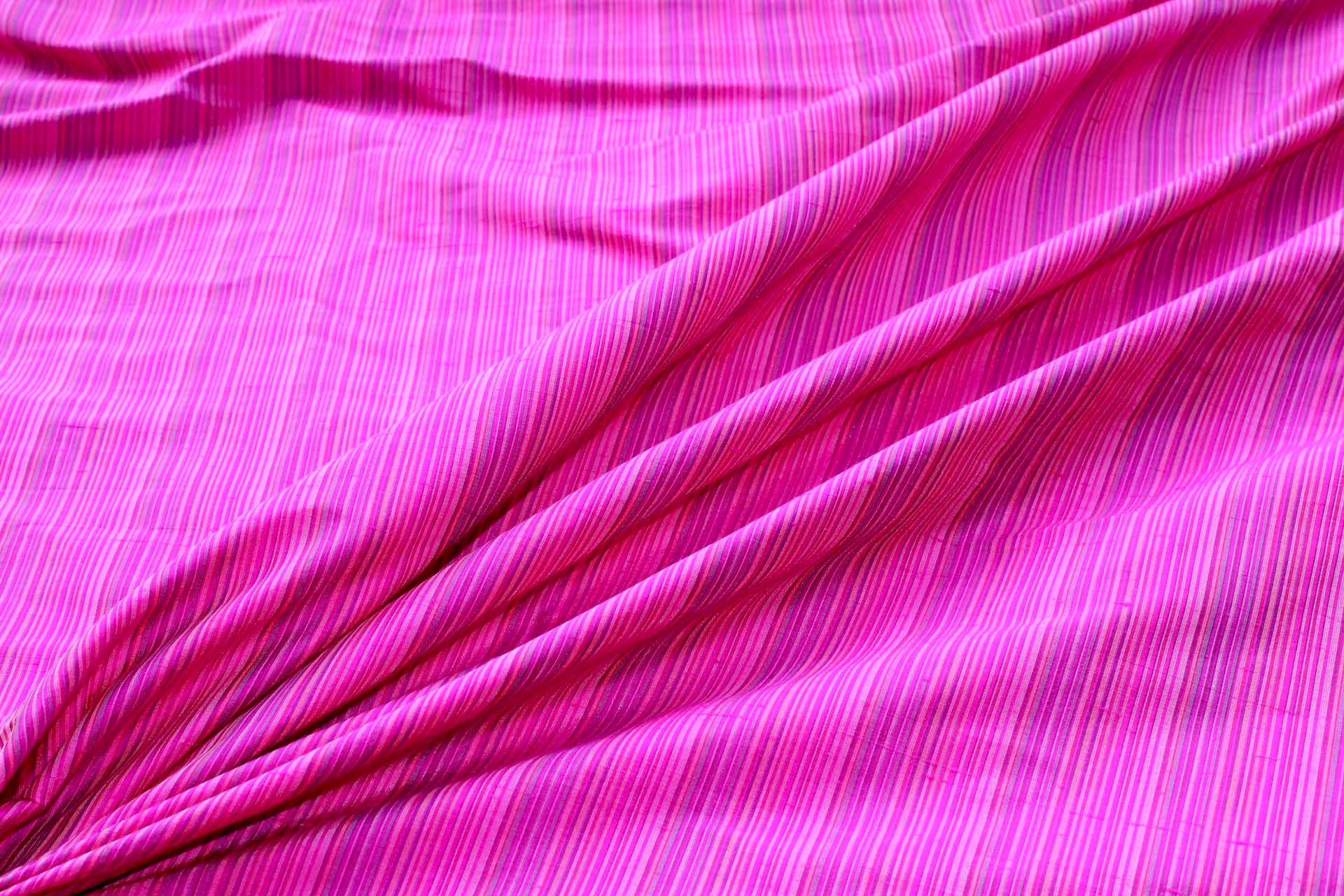 Multi Striped Silk Dupion - Pink fabric, image 4 of 6
