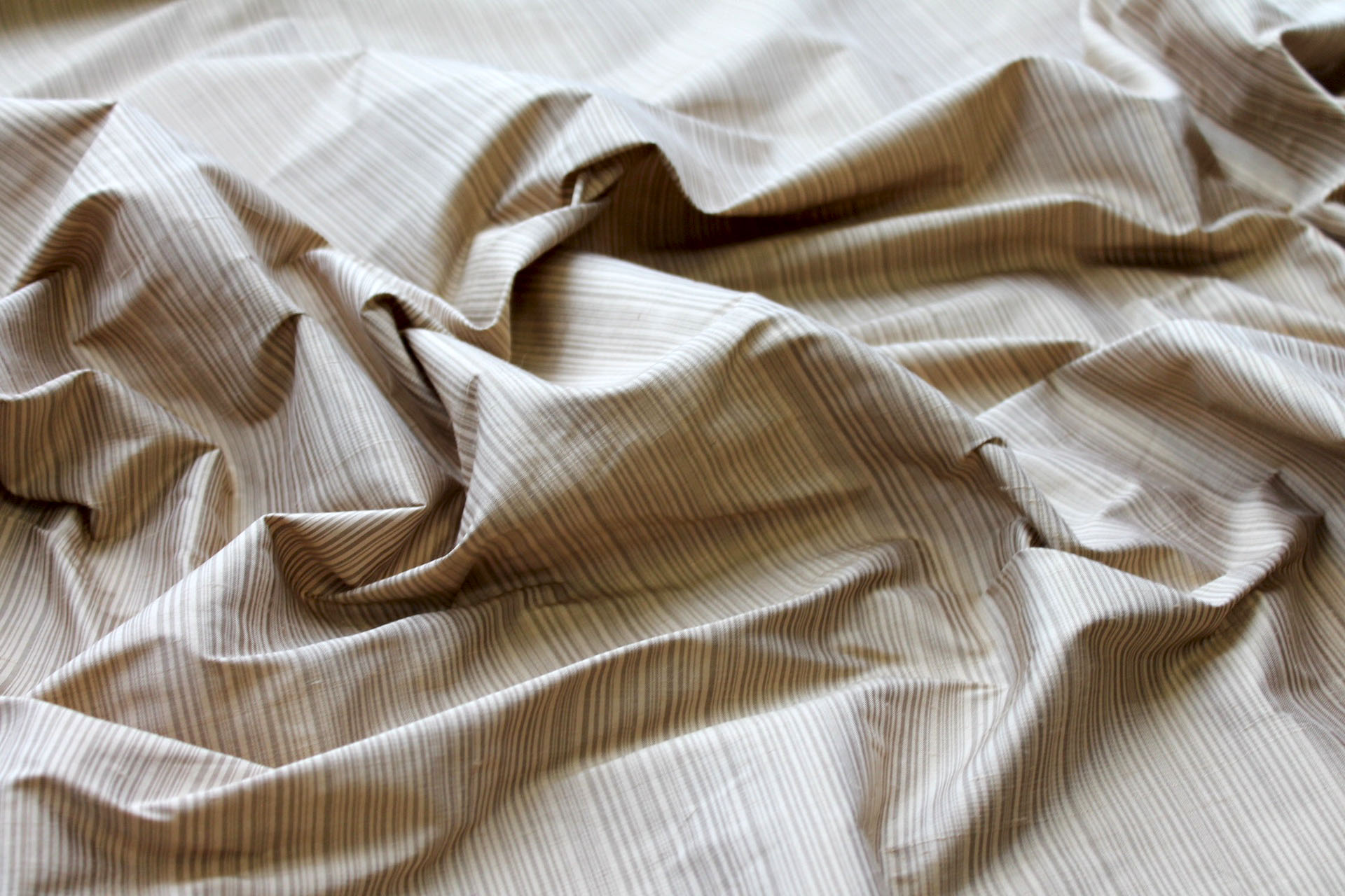 Striped Silk Taffeta - Old Gold fabric, image 3 of 6