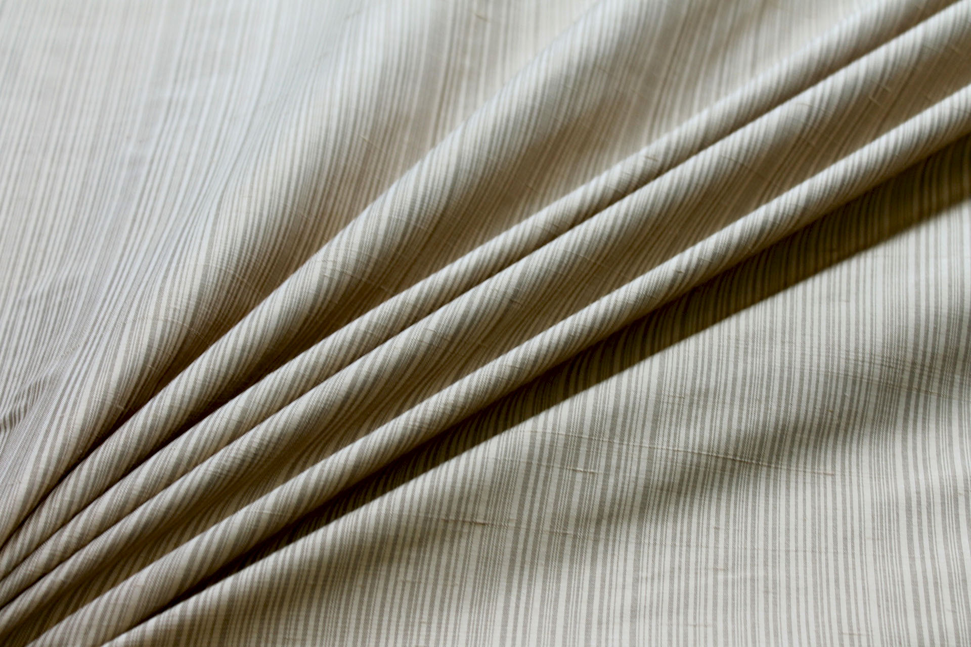 Striped Silk Taffeta - Old Gold fabric, image 6 of 6