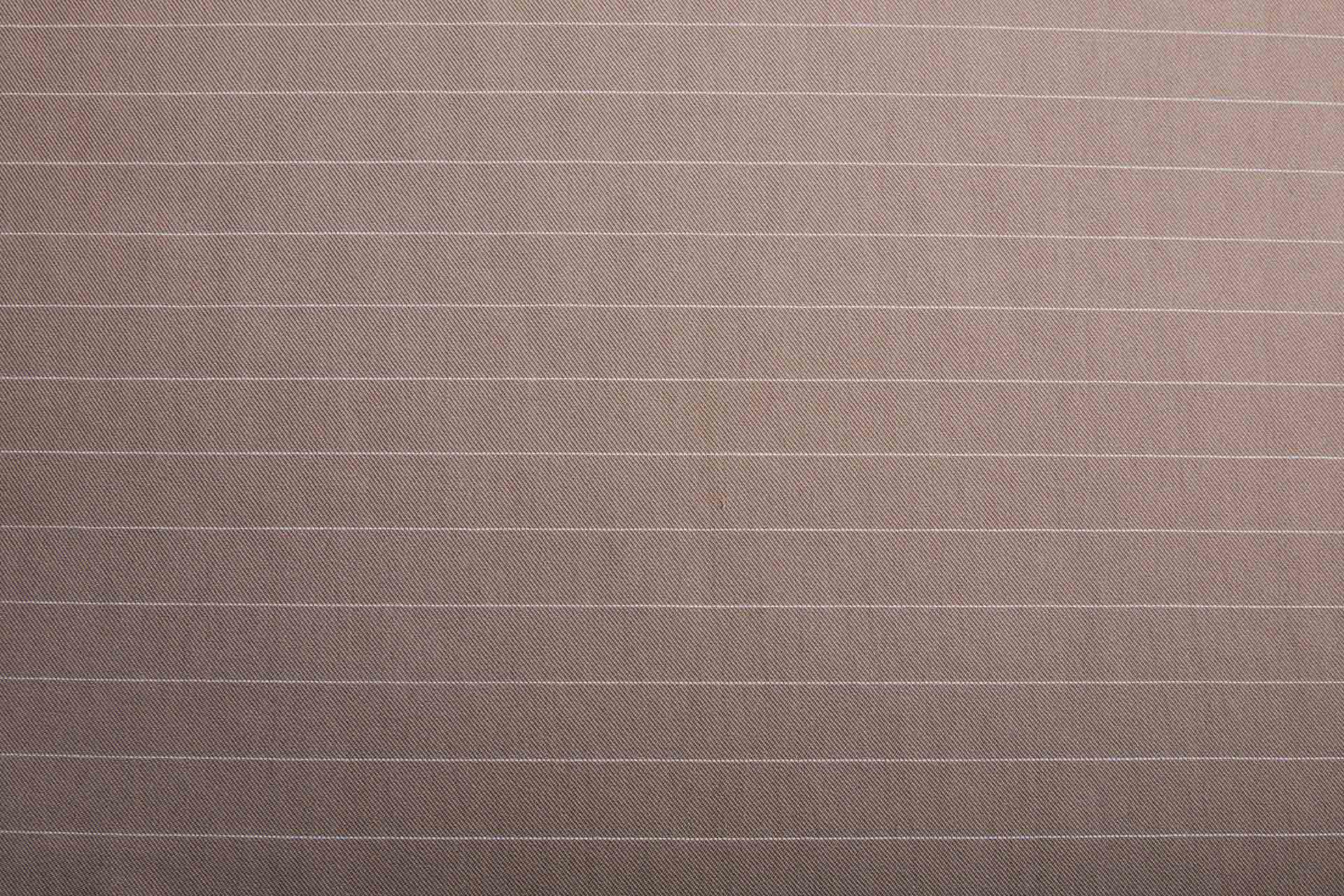 Viscose Suiting - Camel Brown with White Pinstripe fabric, image 6 of 6
