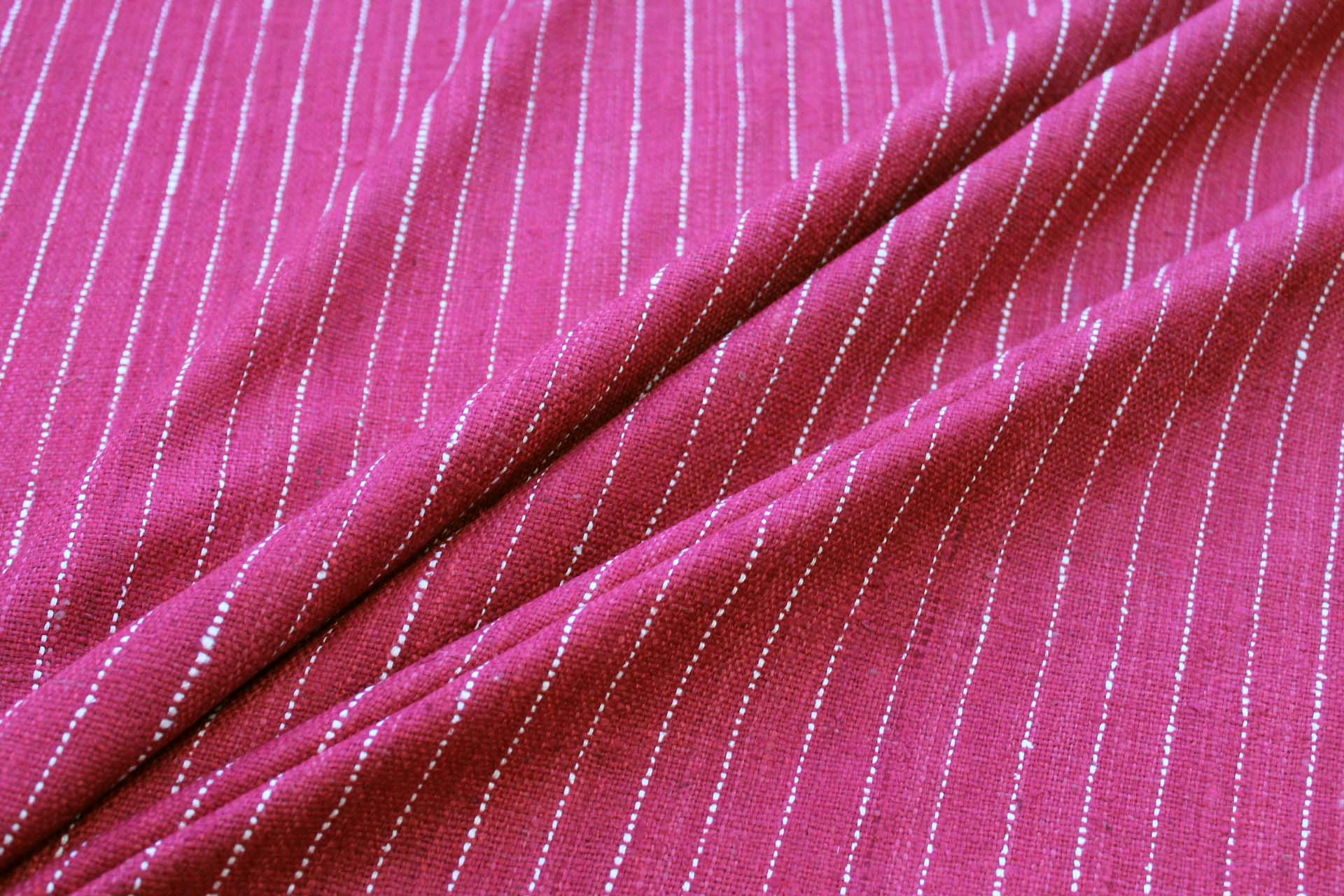 Pinstripe Silk Matka - Wine fabric, image 6 of 6
