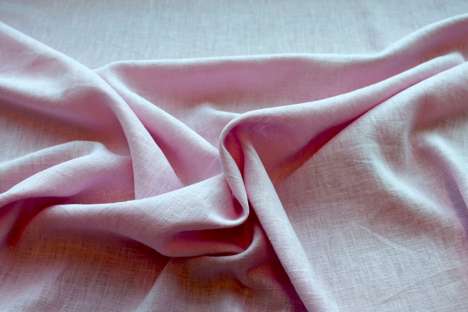 Pink "Raw" Linen fabric, image 3 of 5