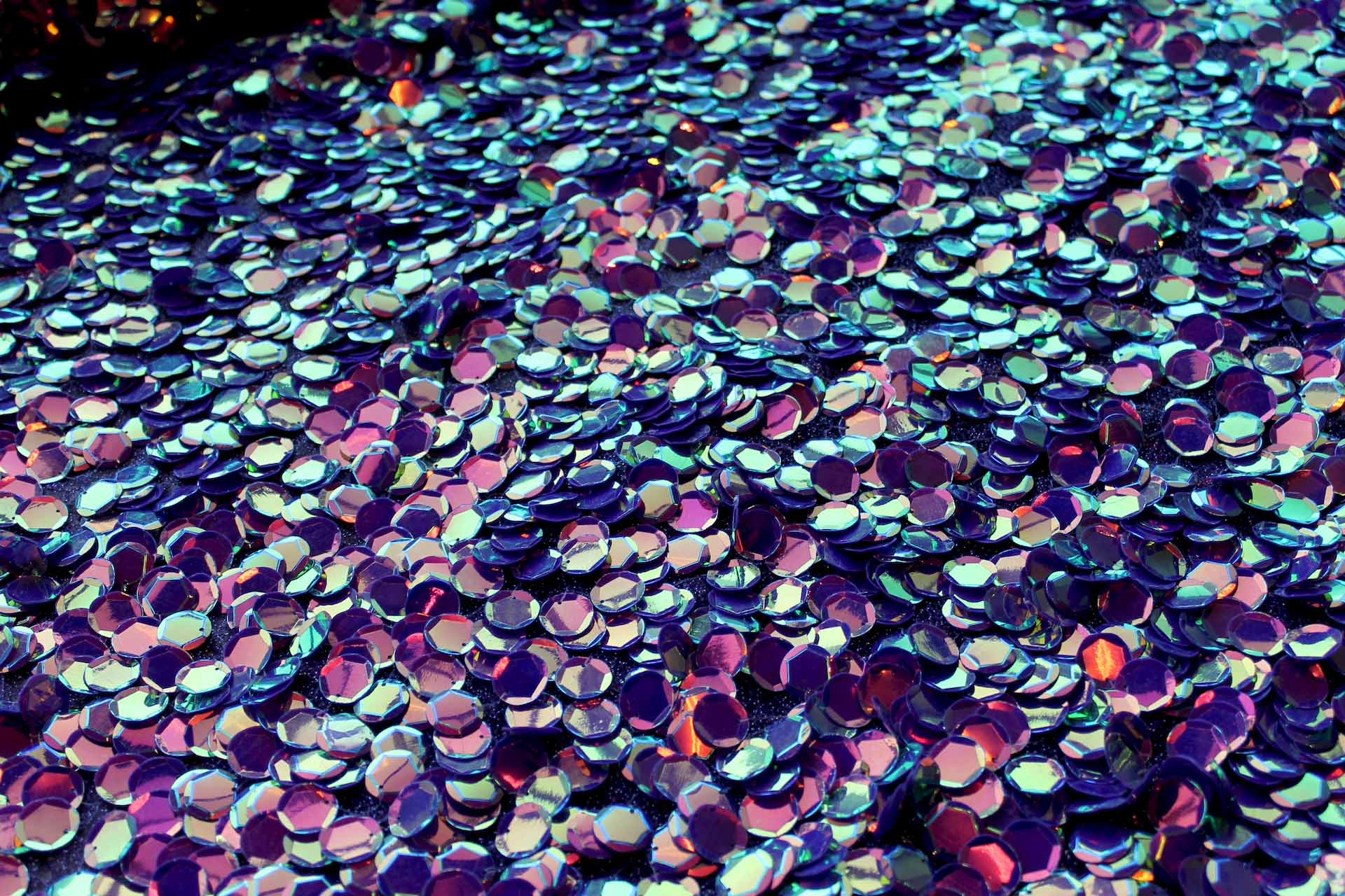 Iridescent Purple Disc Sequin on Mesh fabric, image 6 of 8