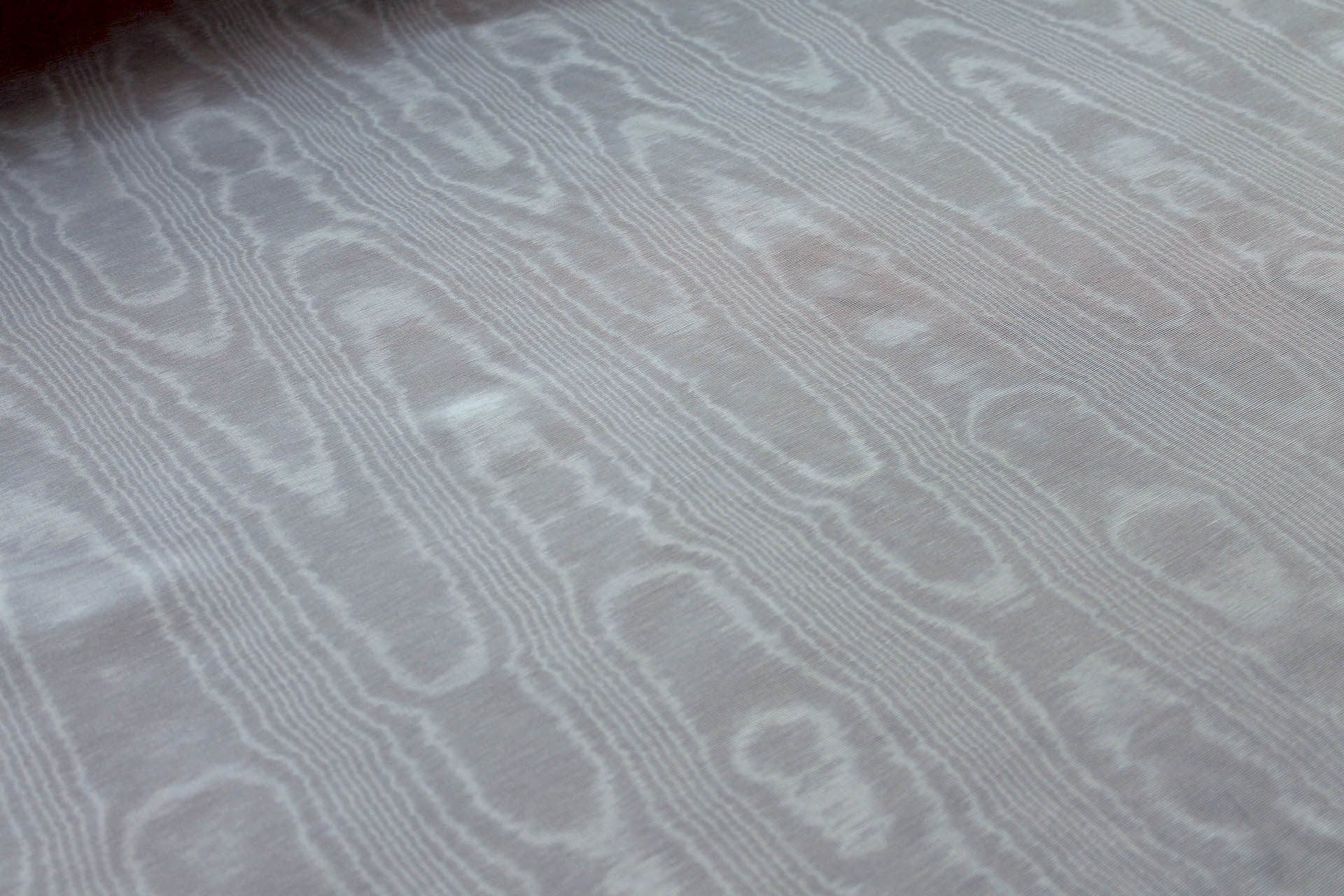 Cotton Viscose Grosgrain - White Moiré fabric, image 2 of 6