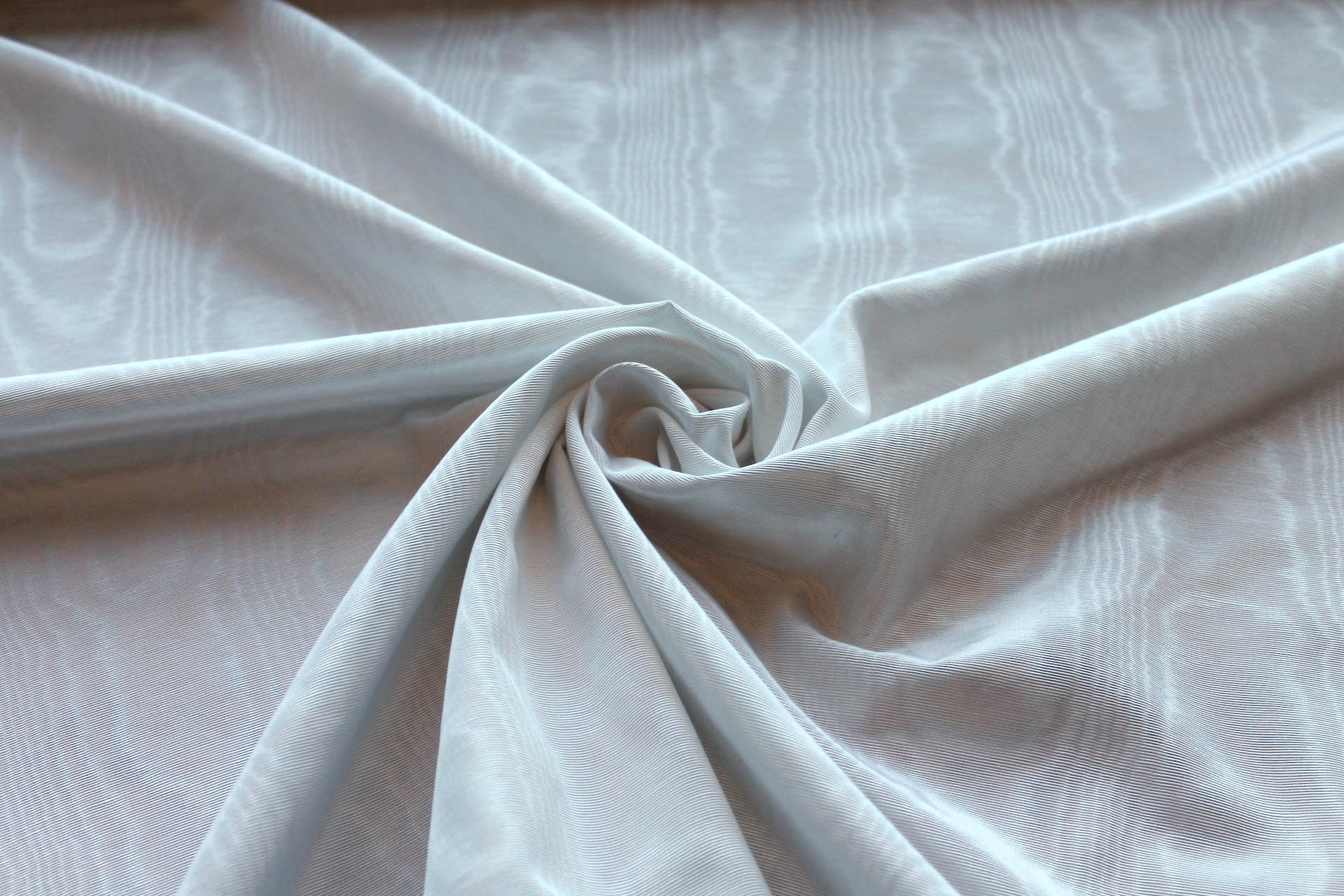 Cotton Viscose Grosgrain - White Moiré fabric, image 3 of 6