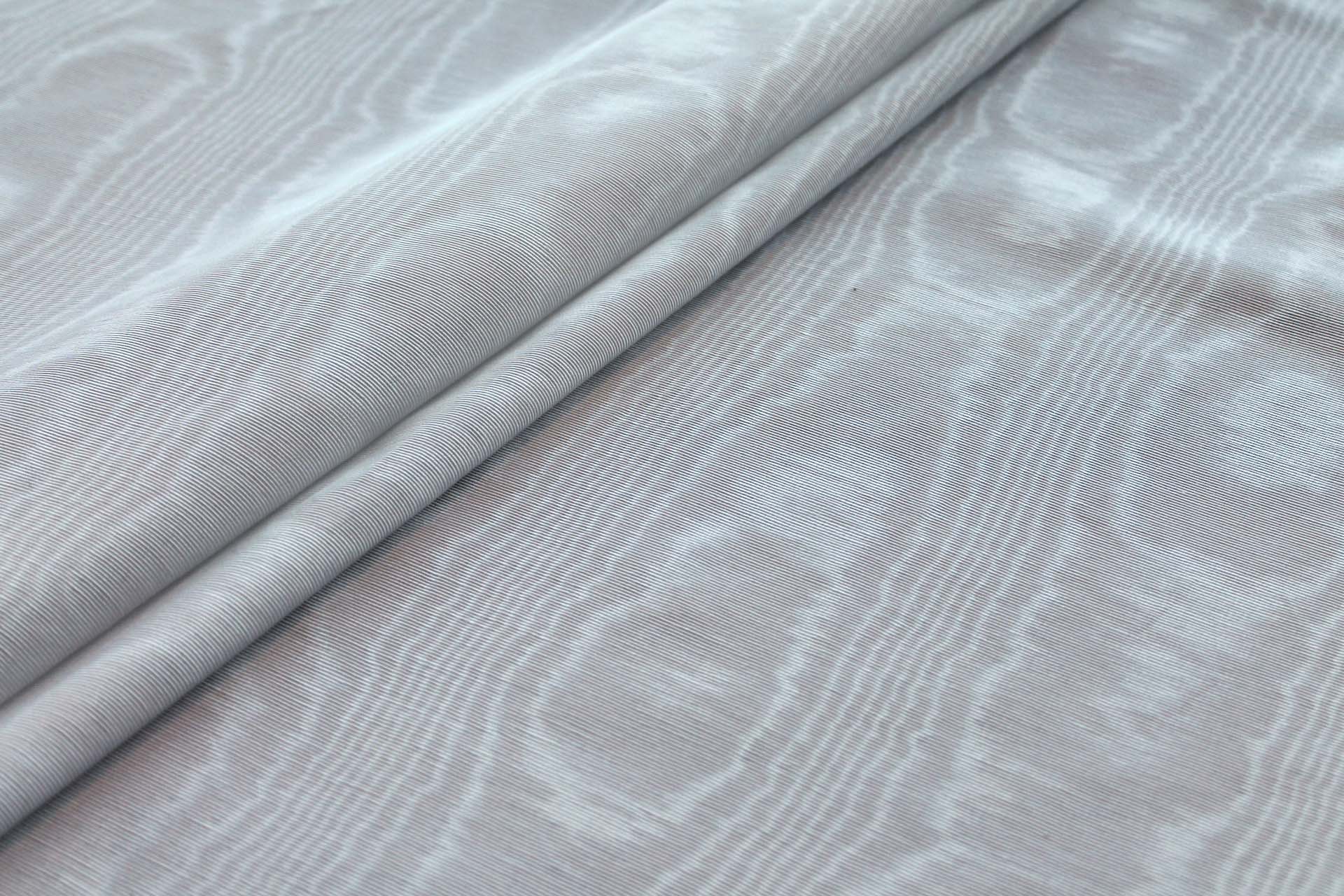 Cotton Viscose Grosgrain - White Moiré fabric, image 5 of 6