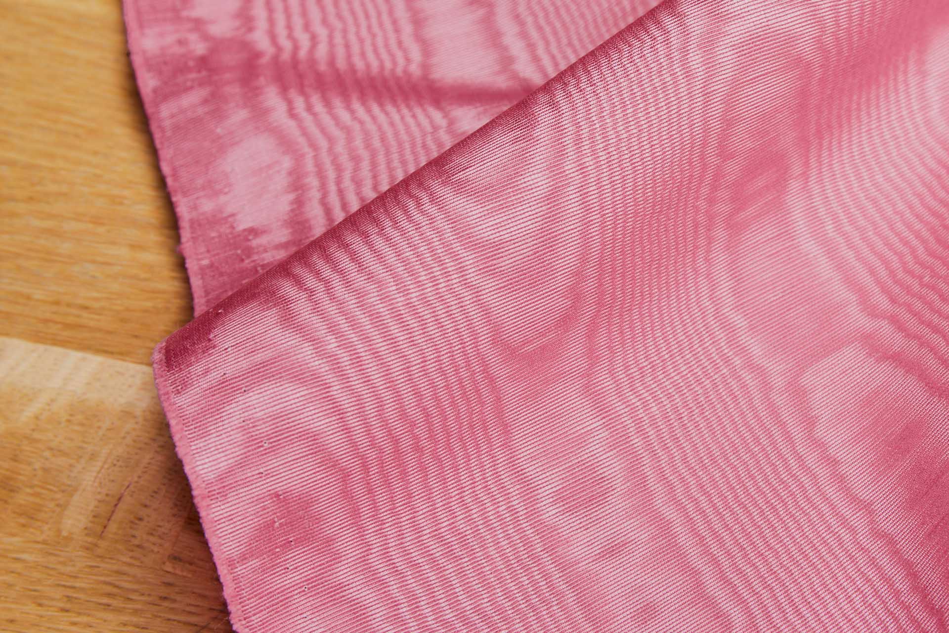Cotton Viscose Grosgrain - Pink Moiré fabric, image 3 of 7