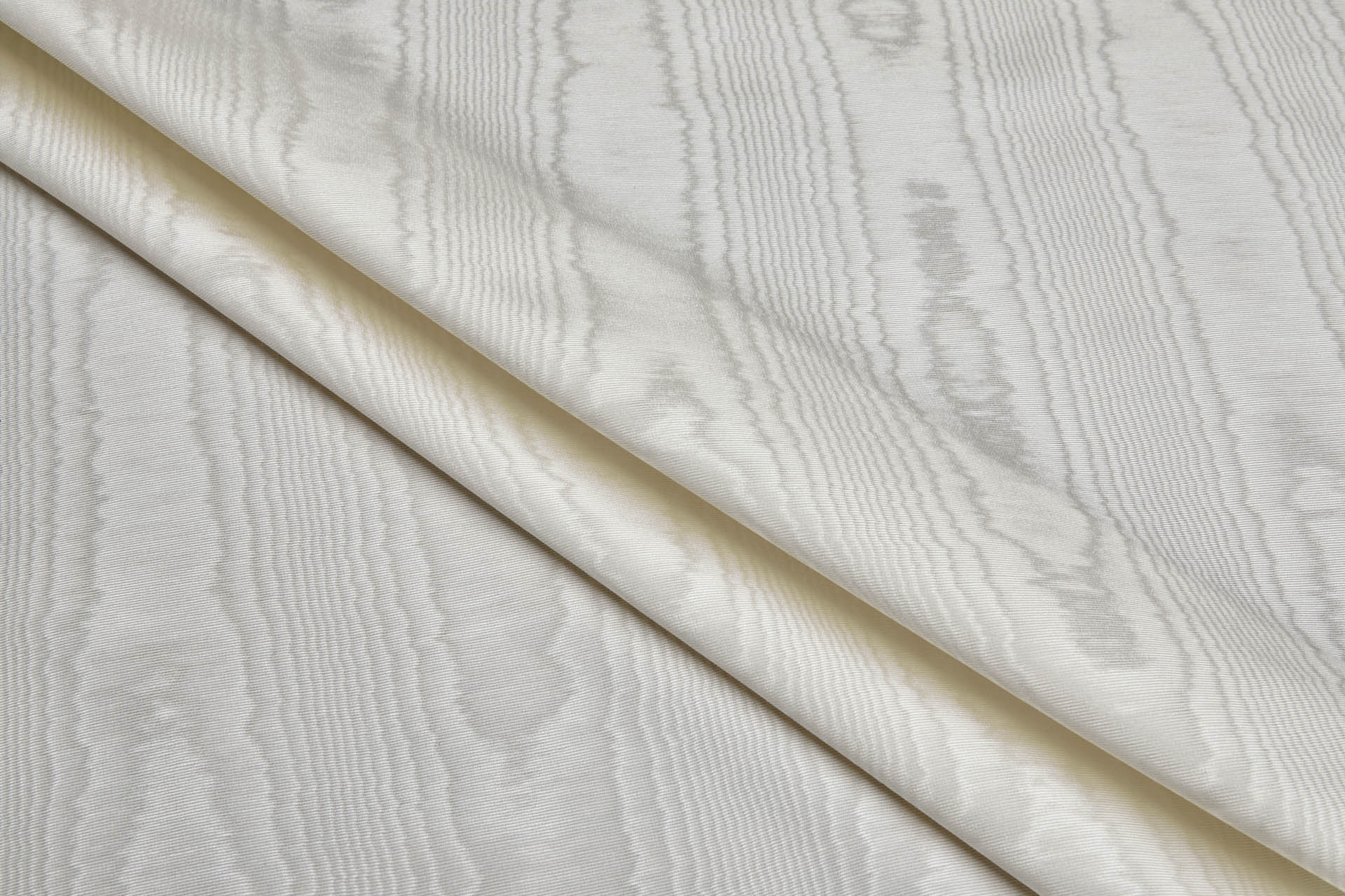 Cotton Viscose Grosgrain - Ivory Moiré fabric