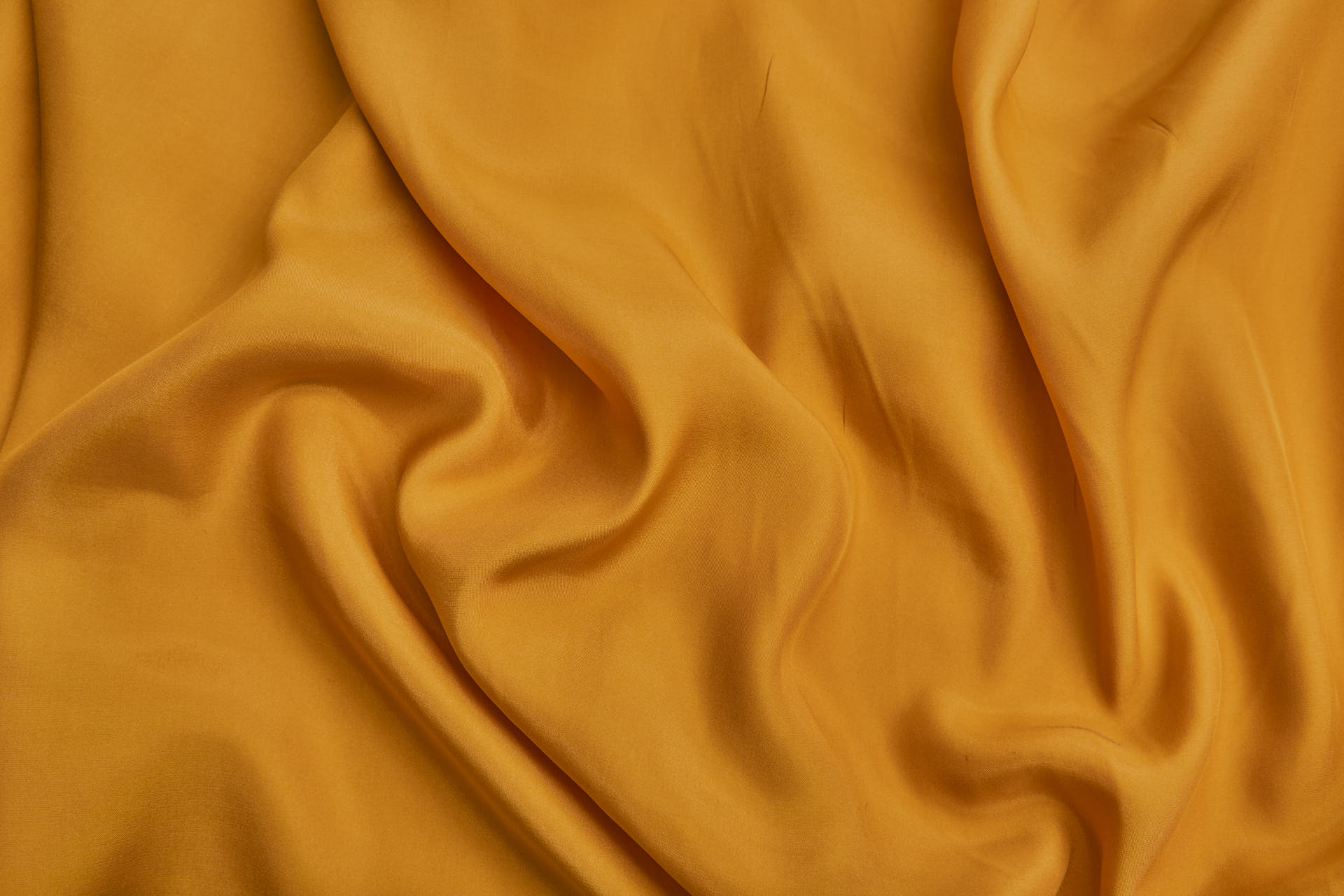 BACK IN STOCK - Golden Ochre Silk Satin - 140cm wide fabric, image 4 of 7