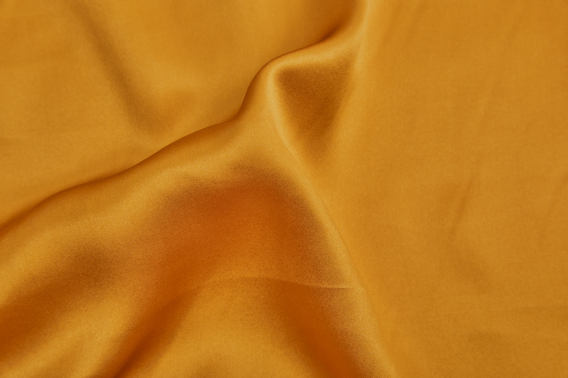 BACK IN STOCK - Golden Ochre Silk Satin - 140cm wide fabric, image 6 of 7