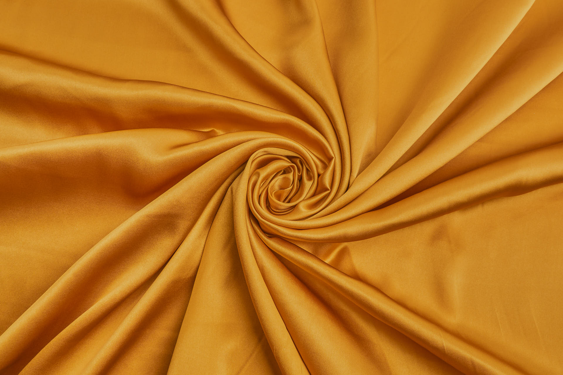 BACK IN STOCK - Golden Ochre Silk Satin - 140cm wide fabric