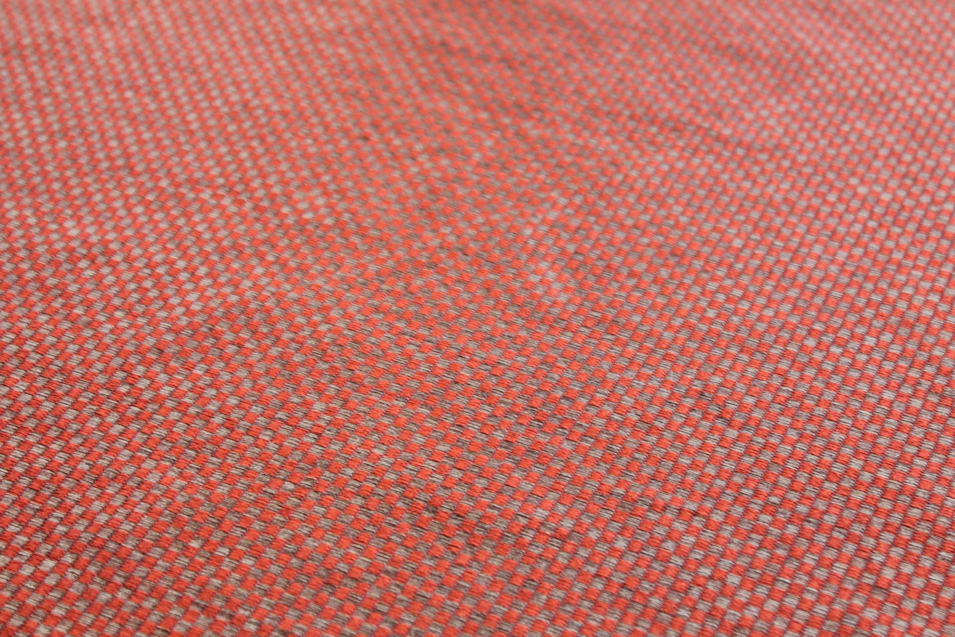 Orange and Gold Small Check Brocade fabric, image 2 of 5