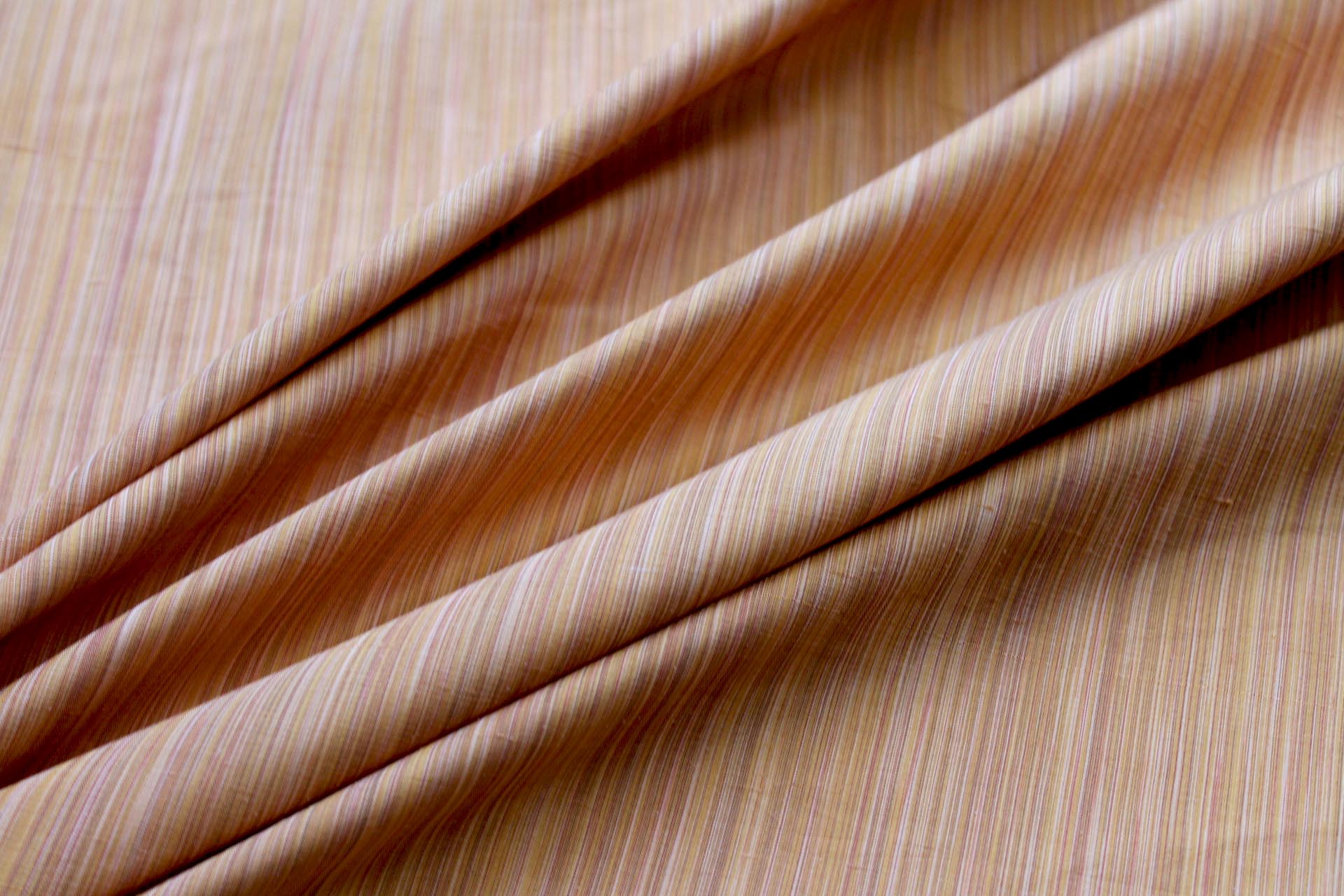Striped Silk Dupion - Orange fabric, image 3 of 5