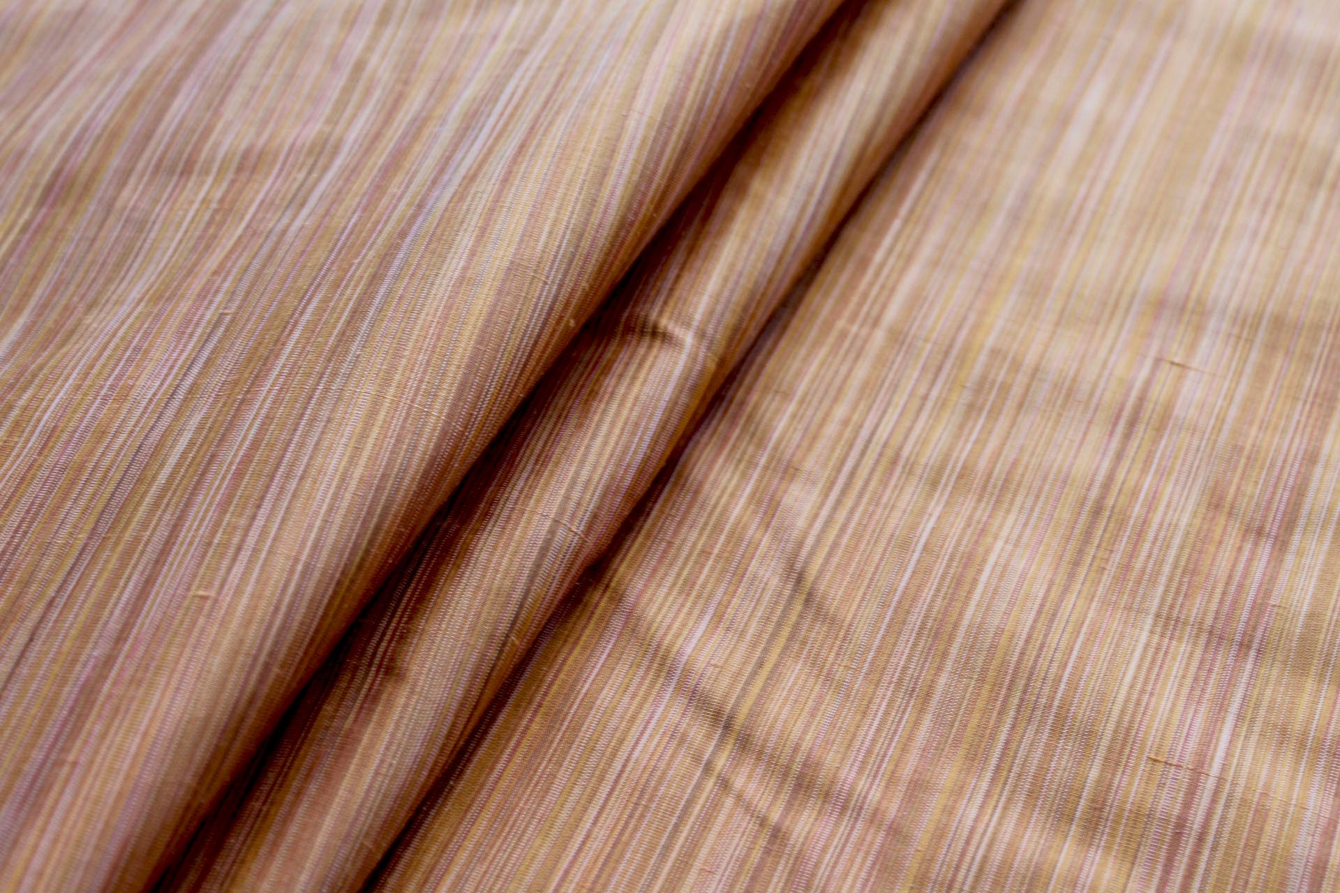 Striped Silk Dupion - Orange fabric, image 4 of 5