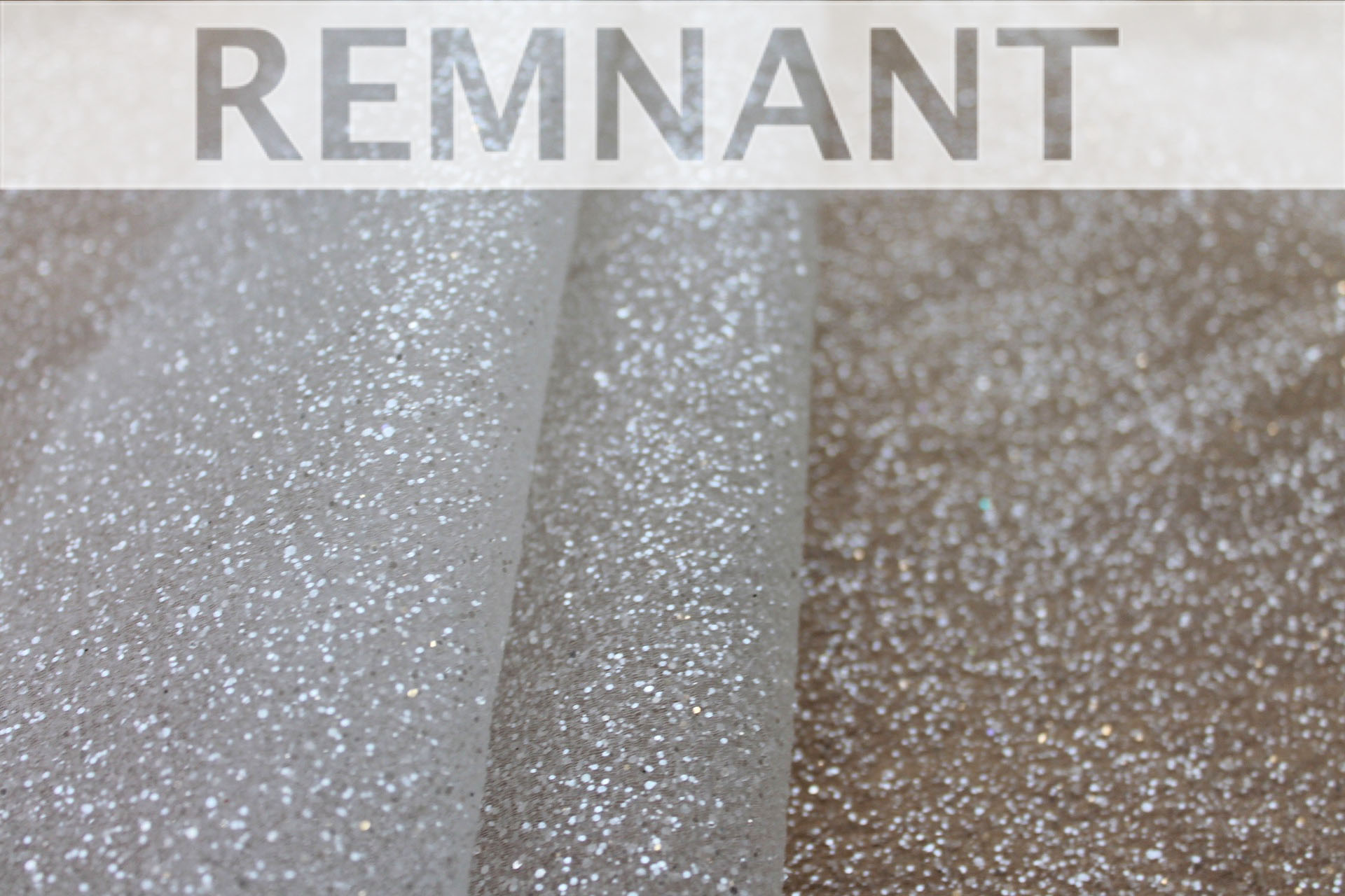 Ivory Glitter Organza - 1.1m Piece fabric