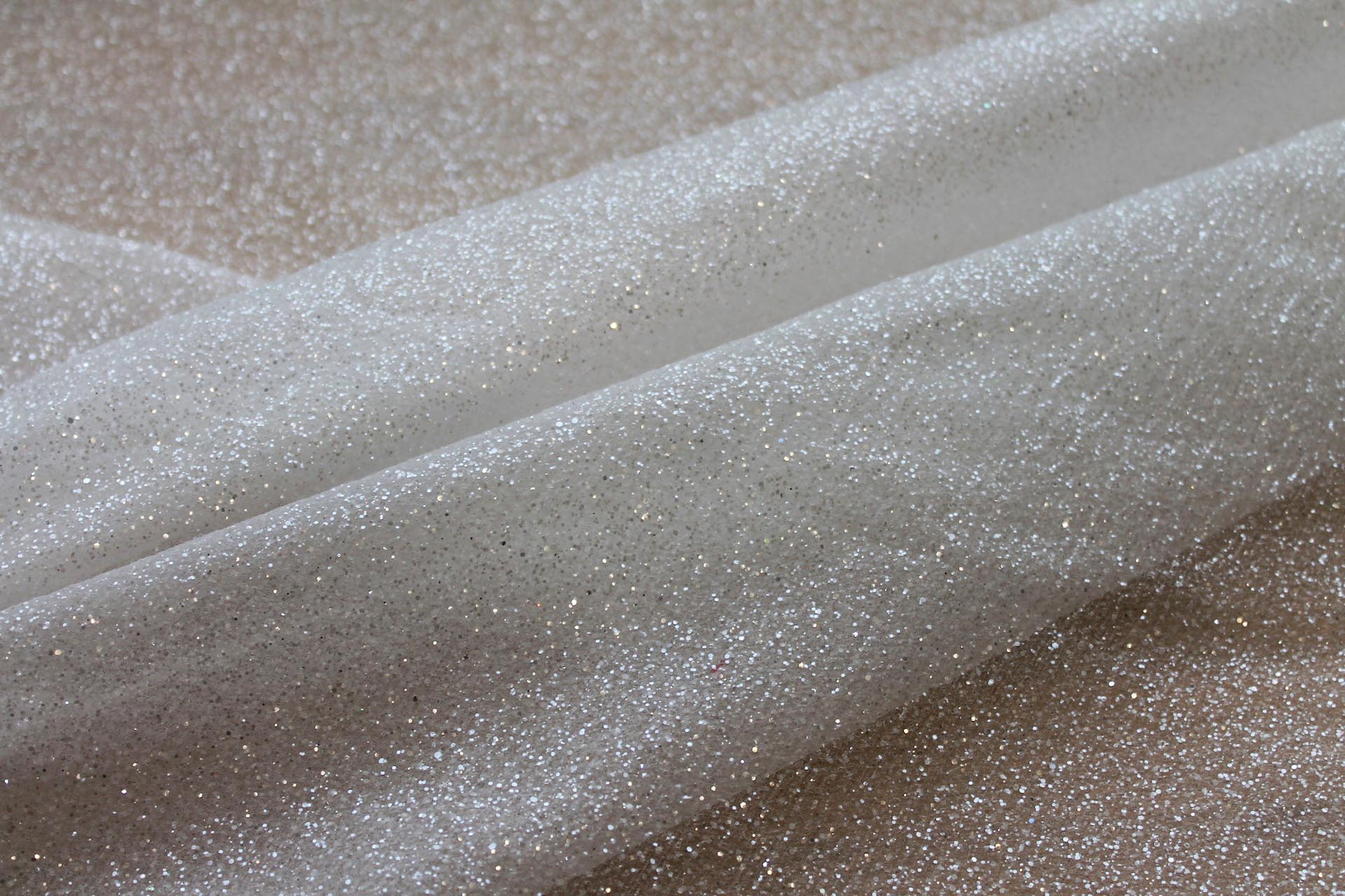 Ivory Glitter Organza - 1.1m Piece fabric, image 7 of 7