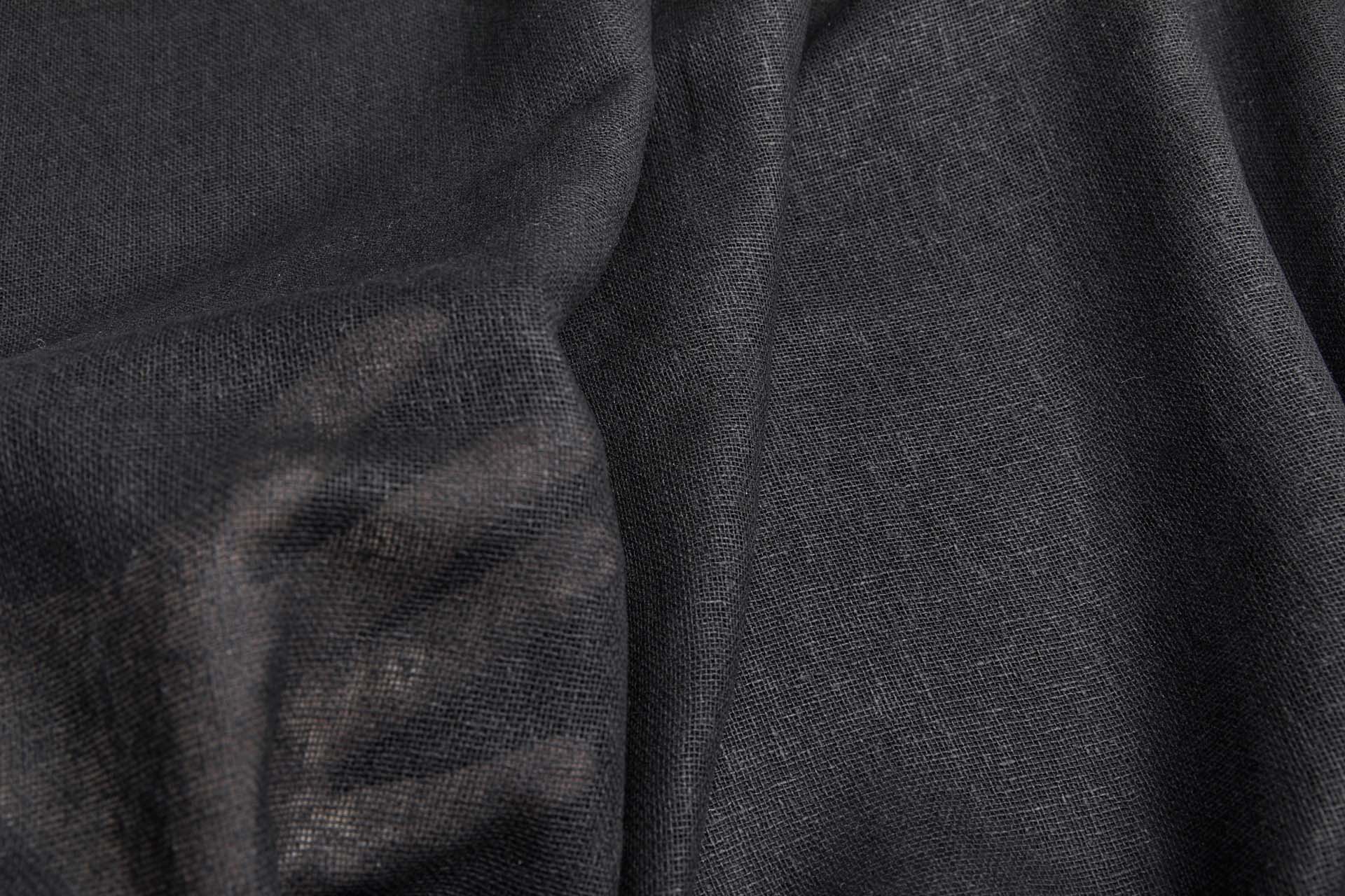 Silk Muslin - Black fabric, image 10 of 11