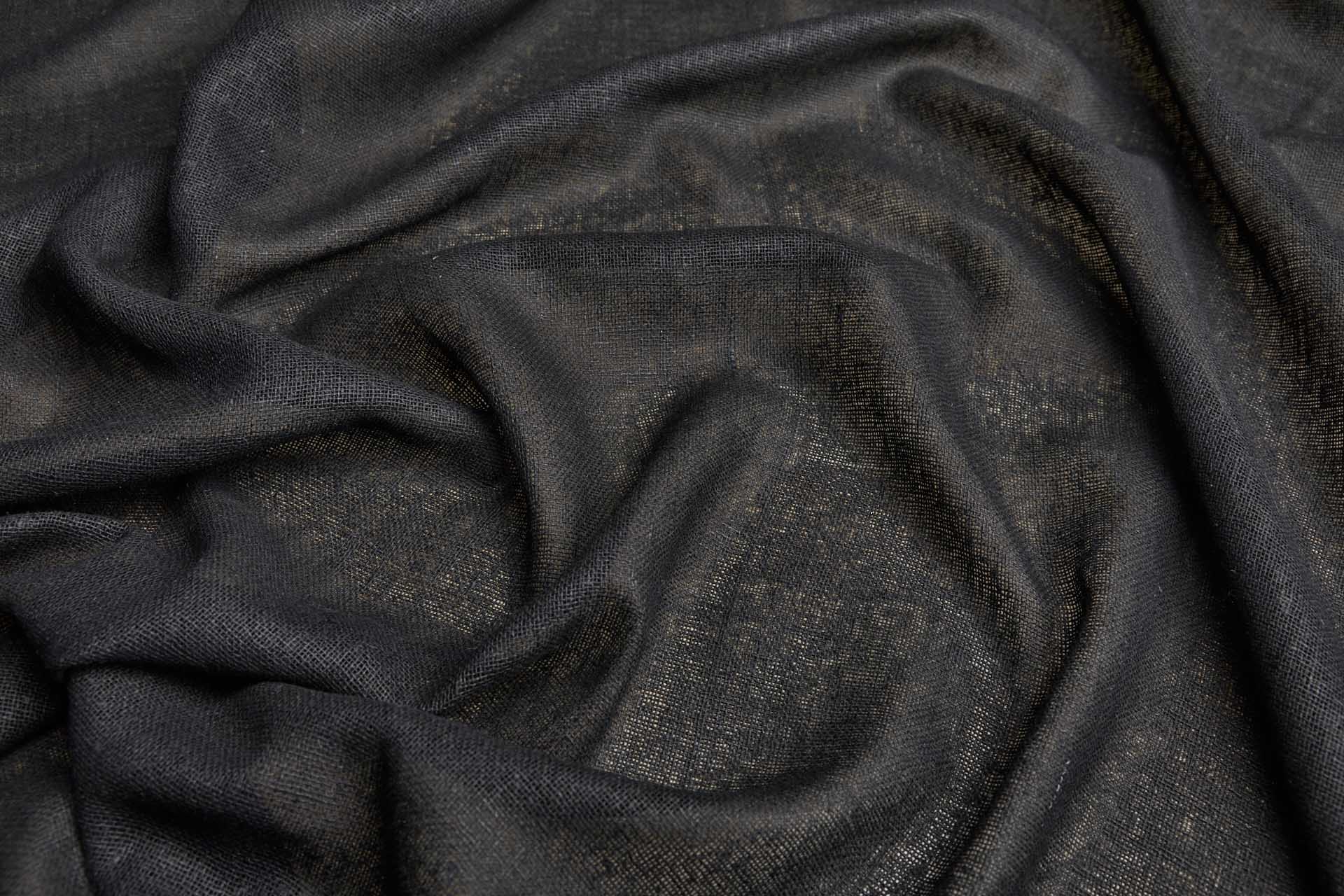 Silk Muslin - Black fabric, image 4 of 11