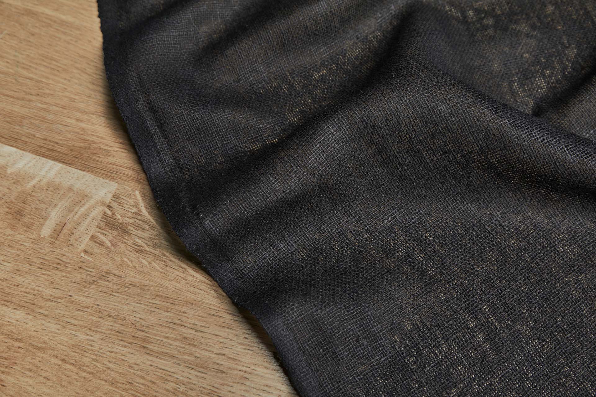 Silk Muslin - Black fabric, image 5 of 11