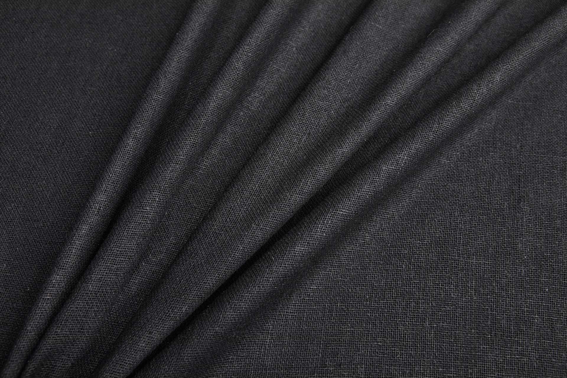 Silk Muslin - Black fabric, image 9 of 11