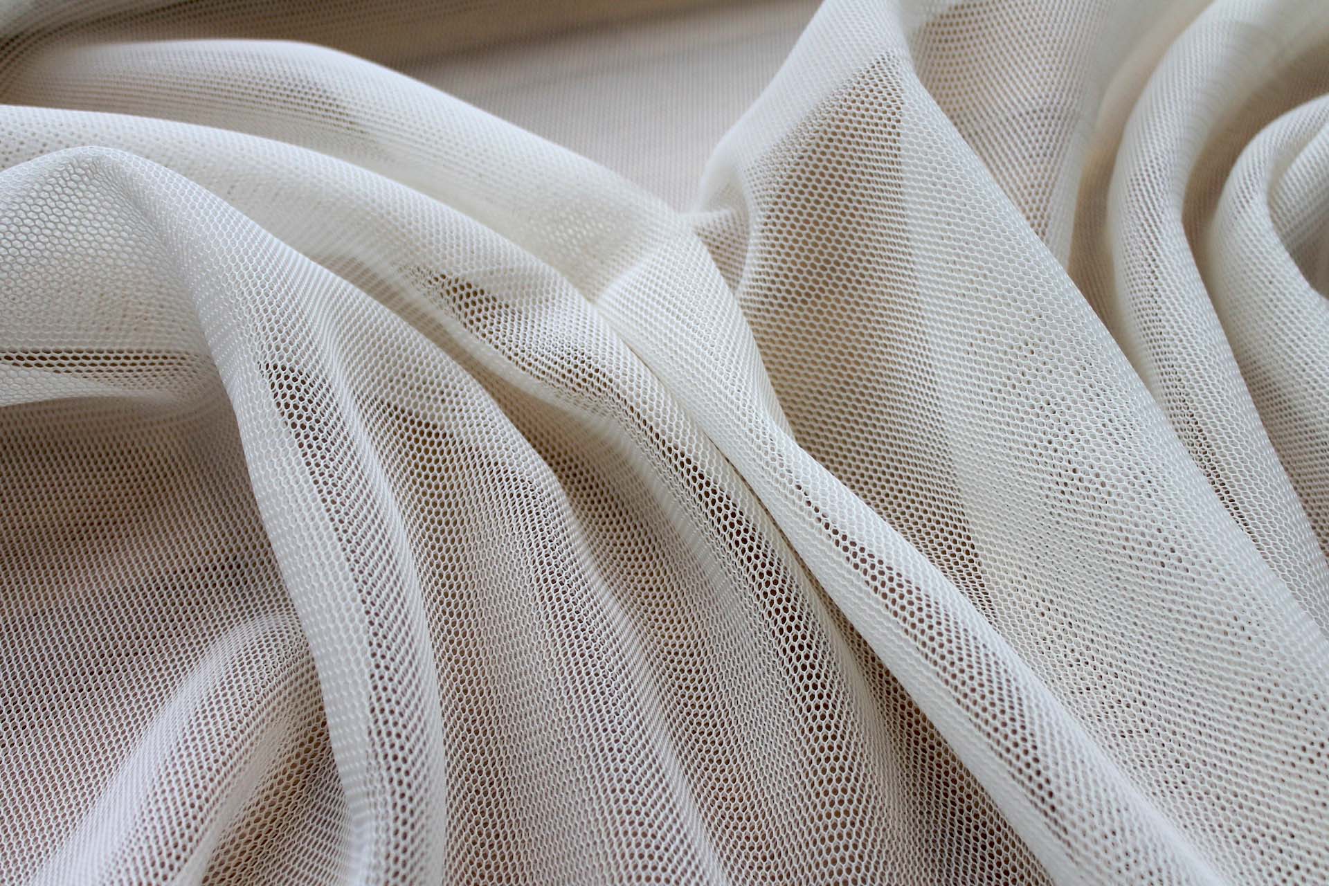 Sheer Airtex Mesh - Cream fabric, image 4 of 6