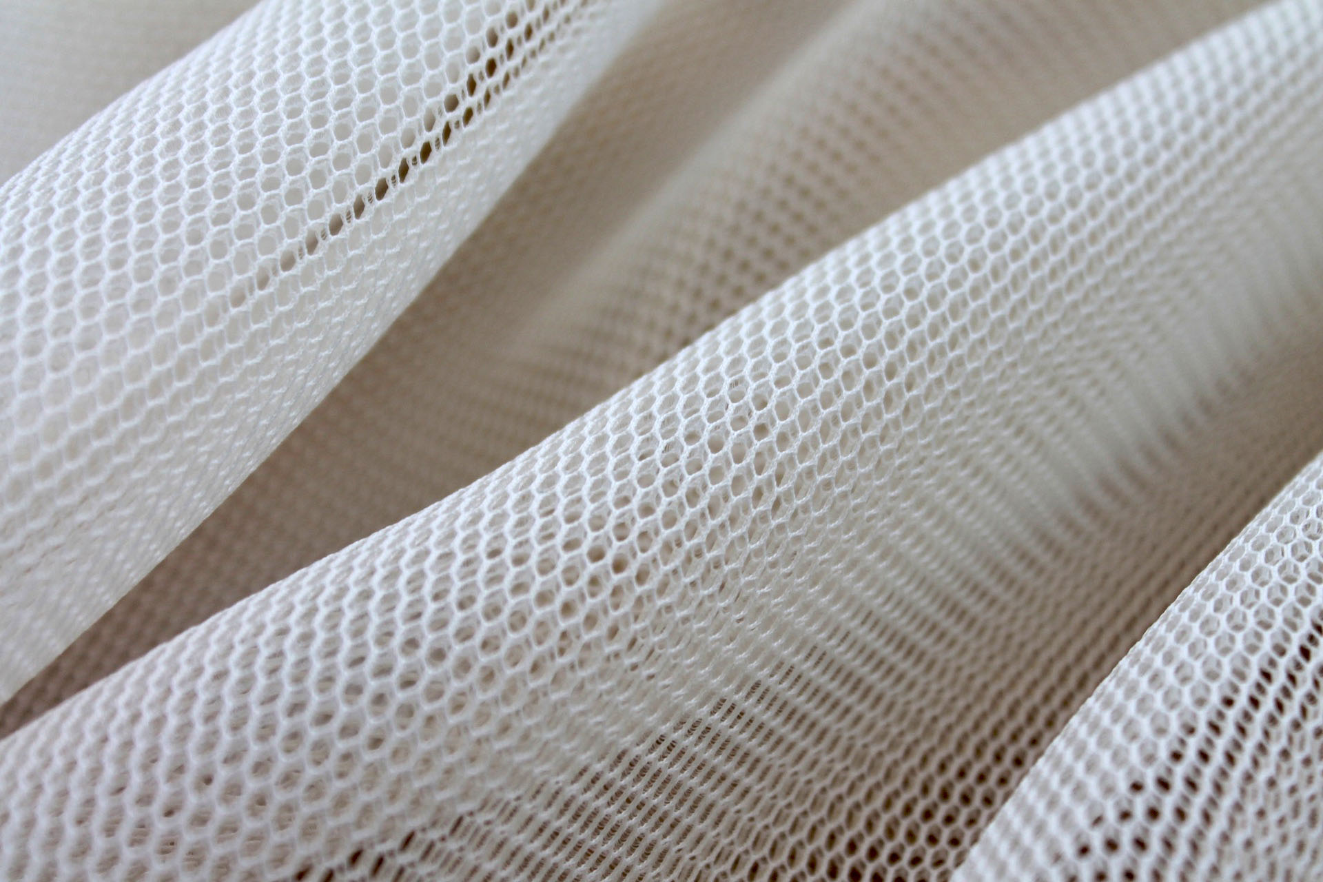 Sheer Airtex Mesh - Cream fabric, image 2 of 6