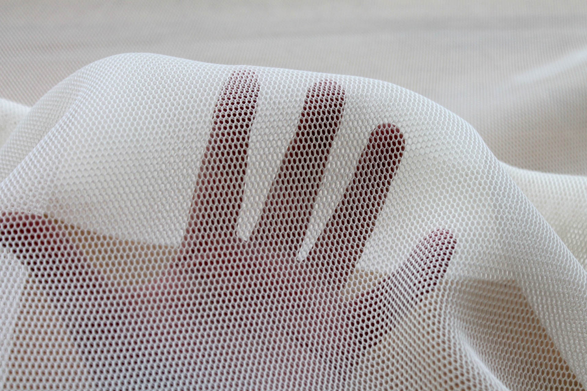 Sheer Airtex Mesh - Cream fabric, image 3 of 6