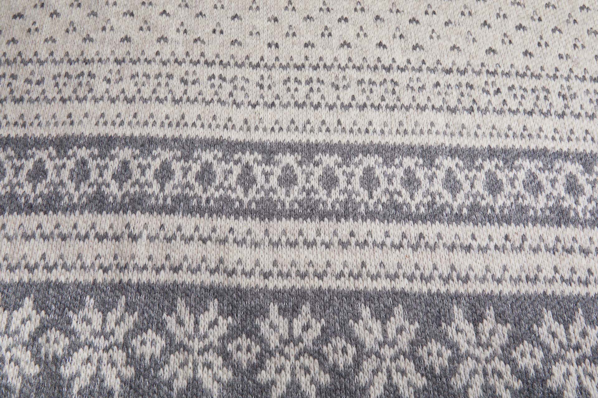Icelandic Sweater Knit - Grey / Beige fabric, image 4 of 9