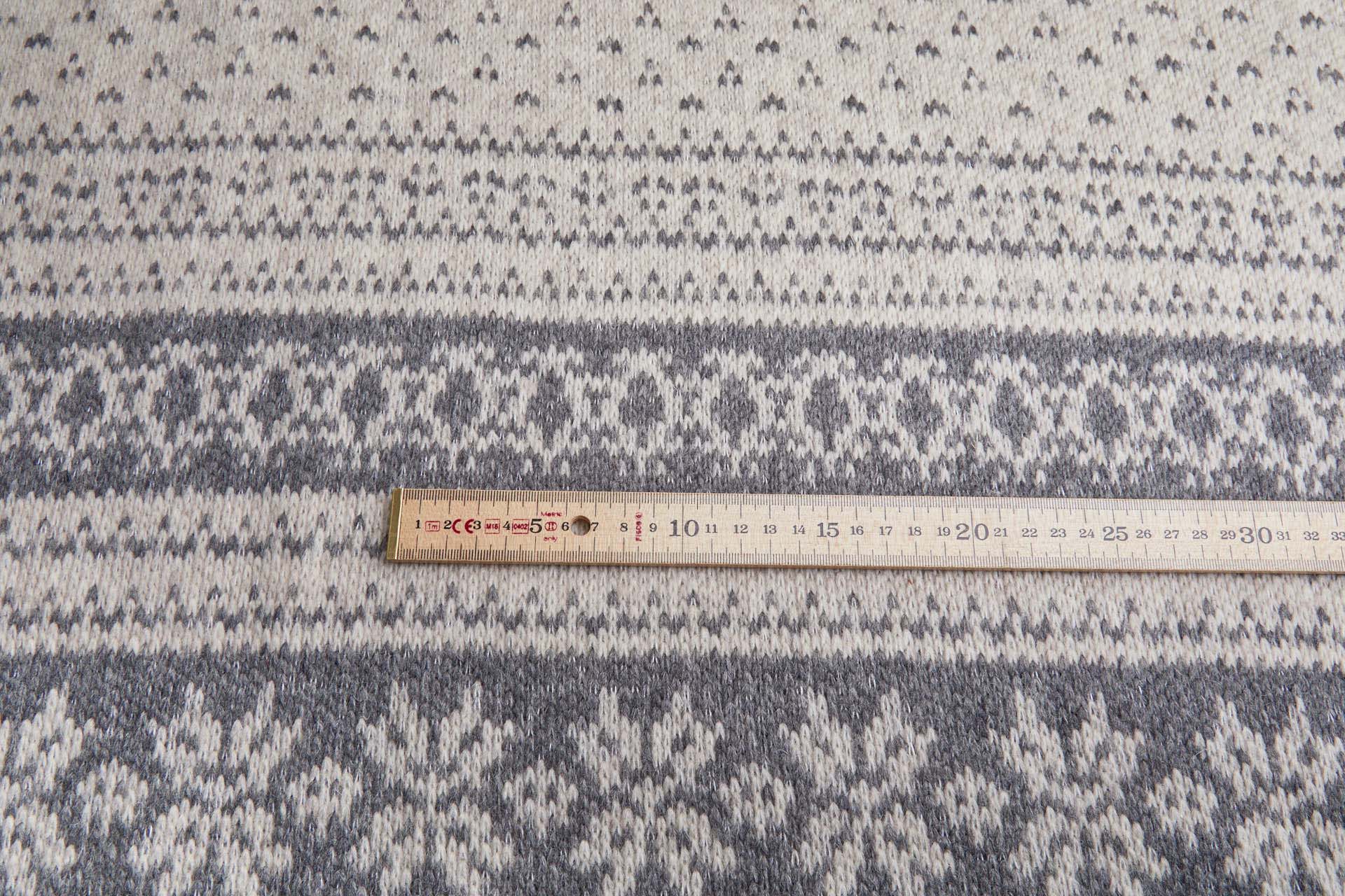 Icelandic Sweater Knit - Grey / Beige fabric, image 3 of 9