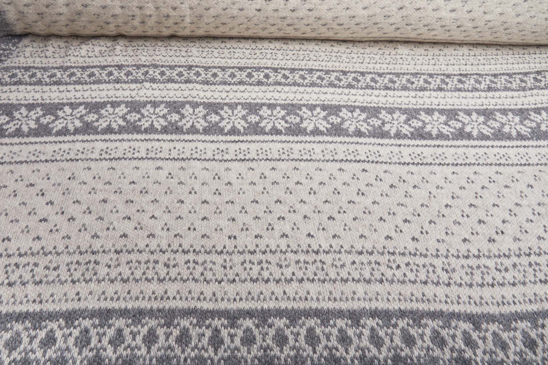 Icelandic Sweater Knit - Grey / Beige fabric, image 9 of 9